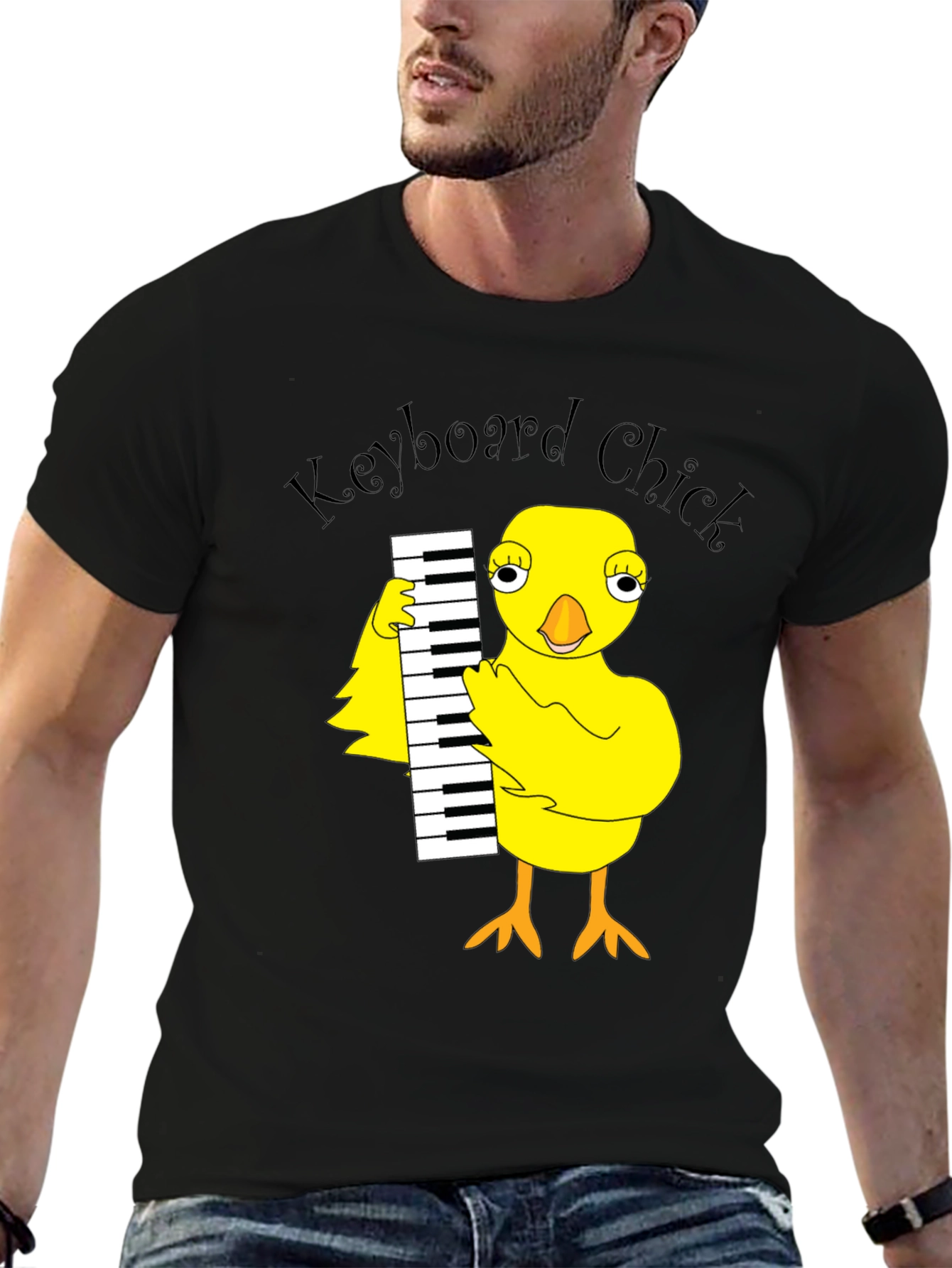 Keyboard Chick Graphic T-Shirt - Unisex Cotton Tee