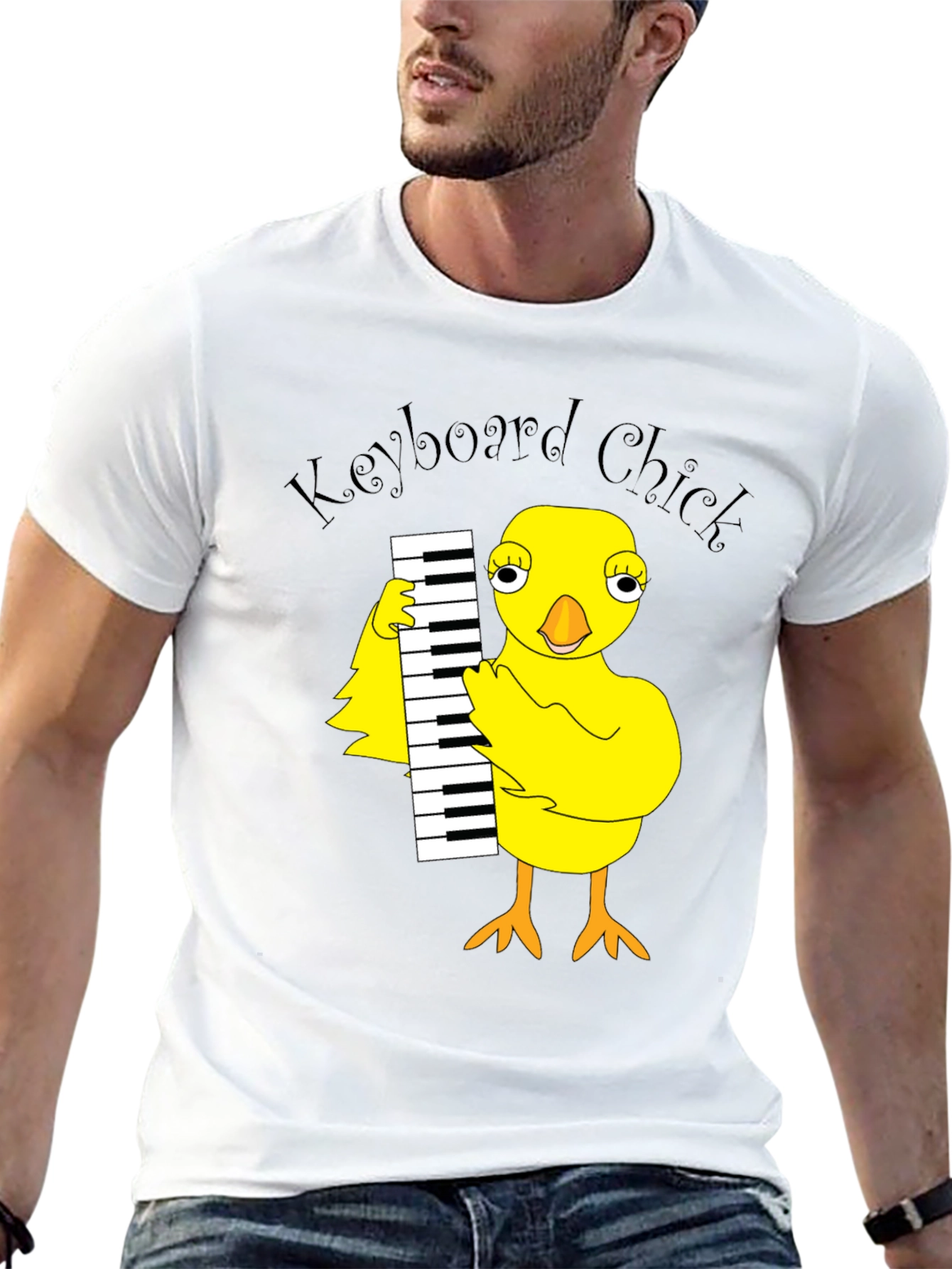 Keyboard Chick Graphic T-Shirt - Unisex Cotton Tee