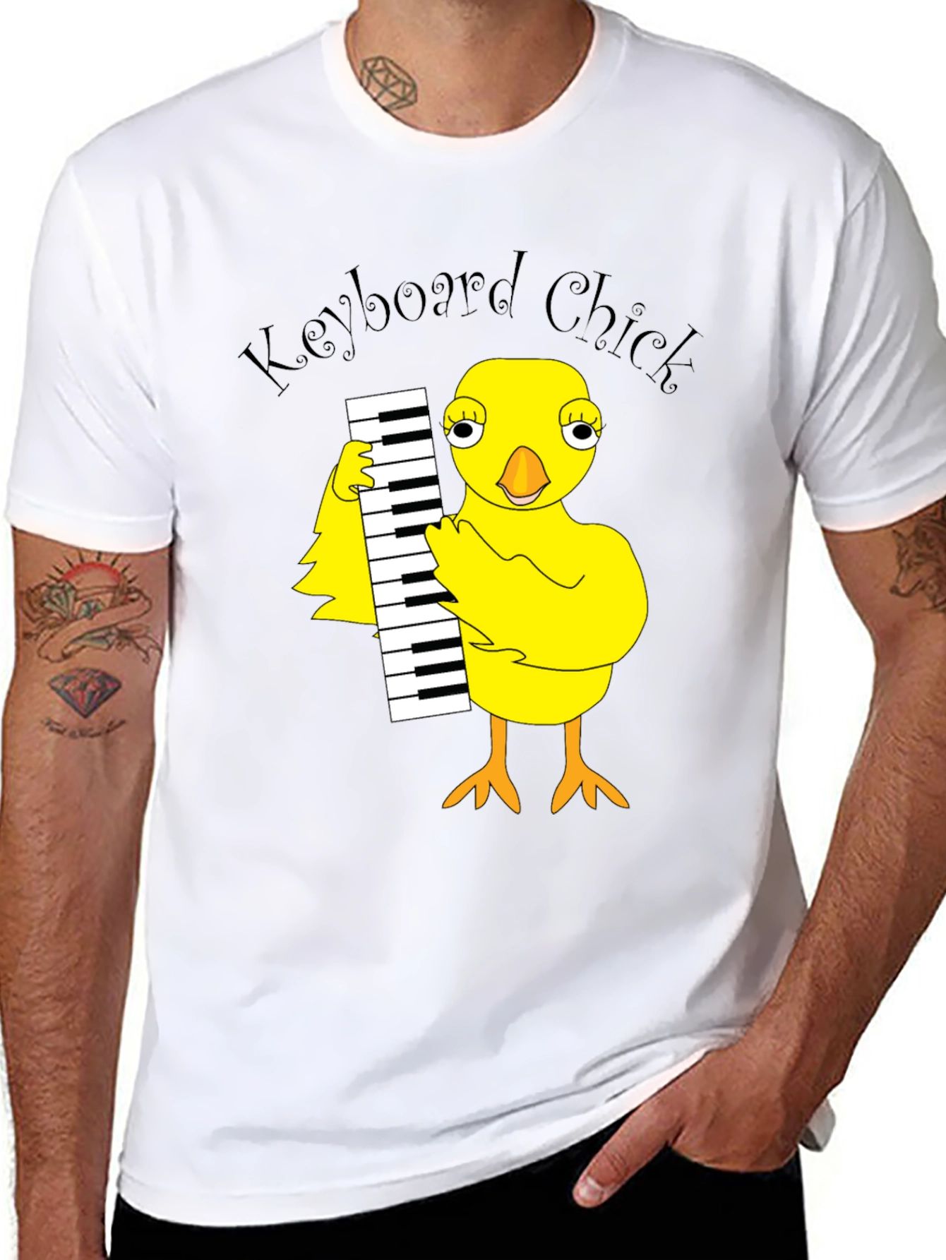 Keyboard Chick Graphic T-Shirt - Unisex Cotton Tee