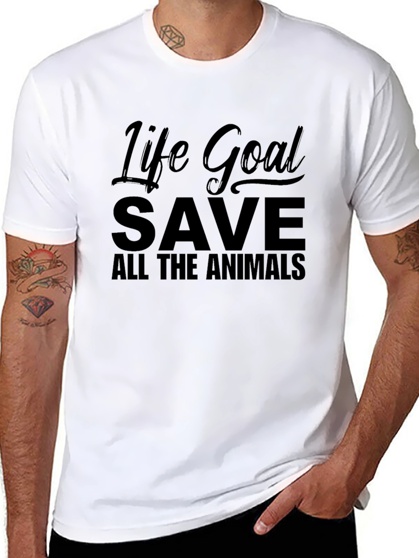 Life Goal Save All The Animals T-Shirt