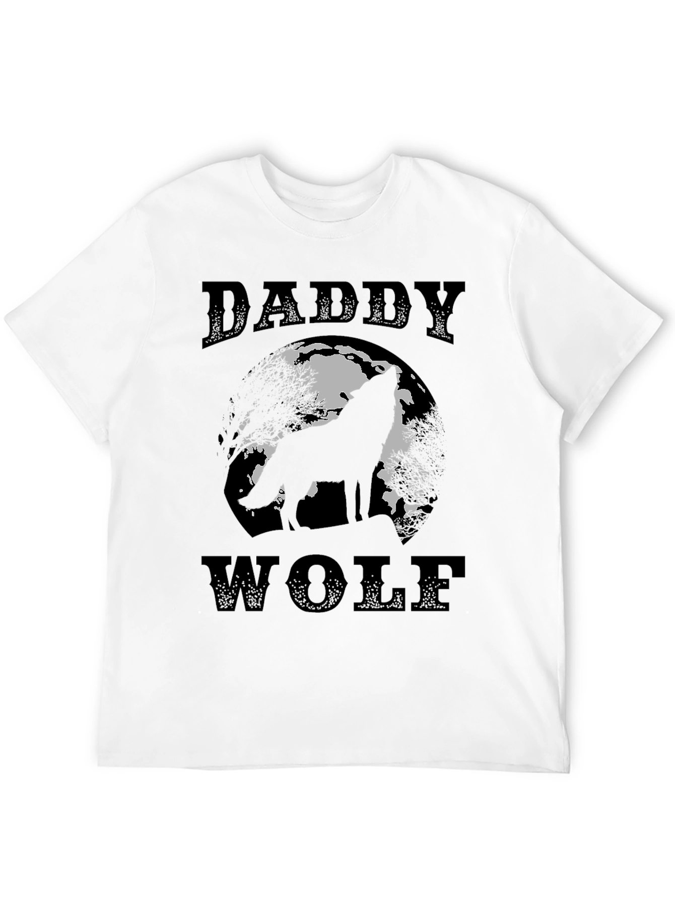 Daddy Wolf Graphic Tee - Mens Black T-Shirt