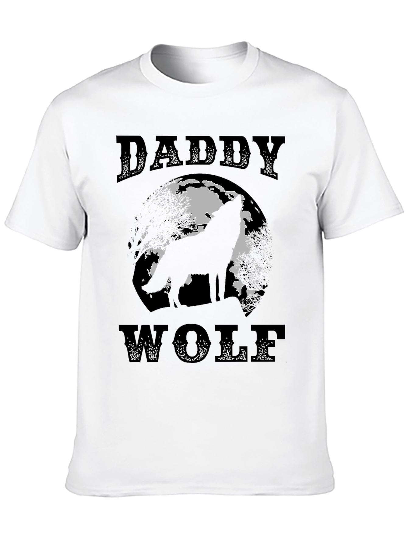 Daddy Wolf Graphic Tee - Mens Black T-Shirt