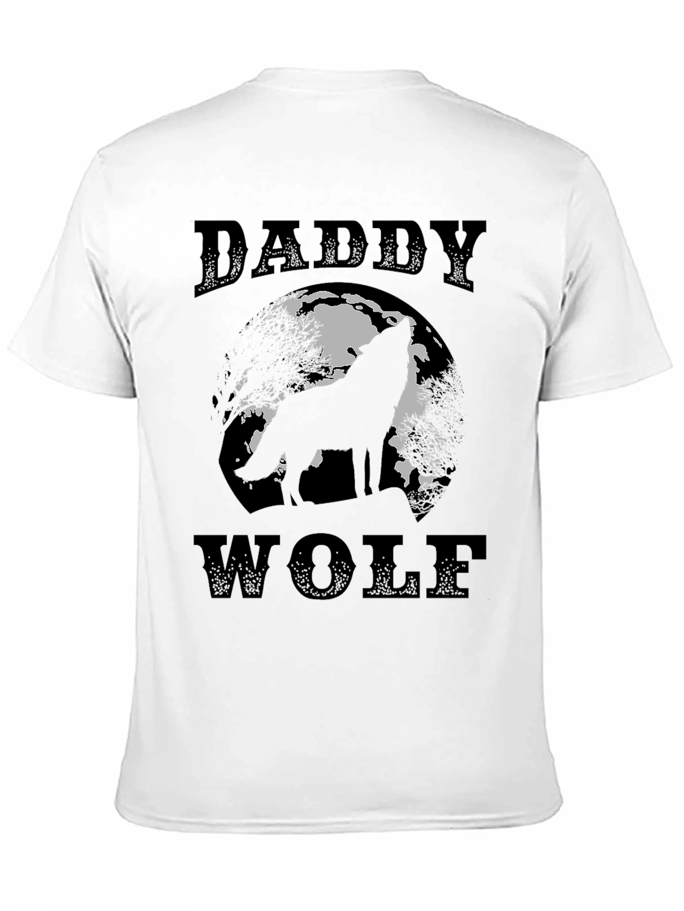 Daddy Wolf Graphic Tee - Mens Black T-Shirt