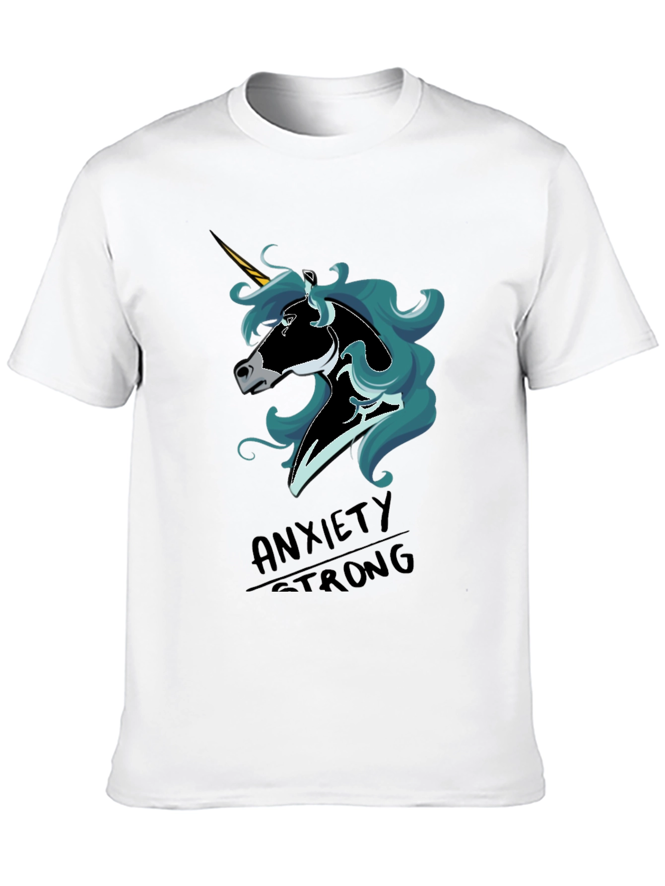 Anxiety Strong Unicorn Graphic T-Shirt