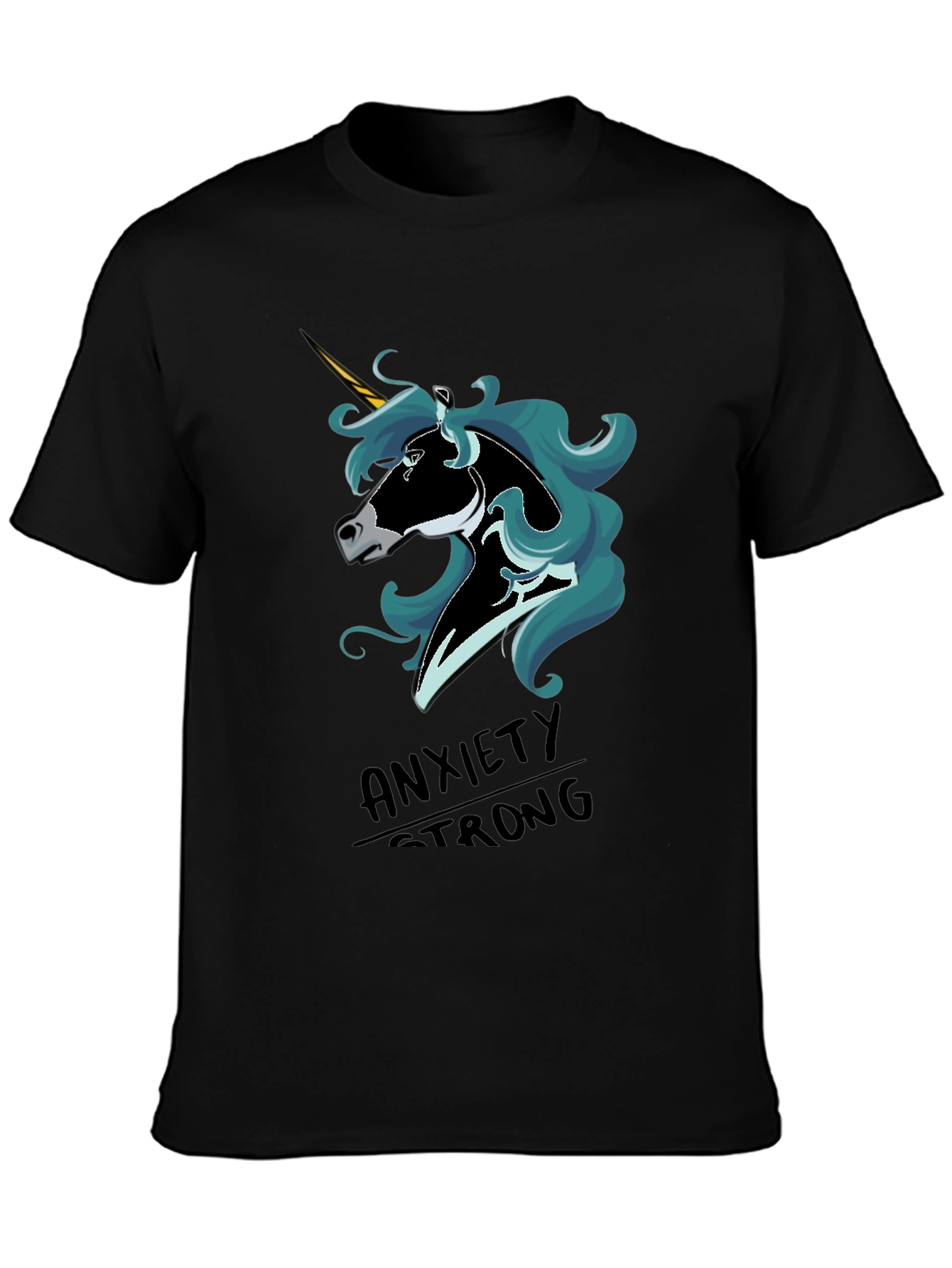 Anxiety Strong Unicorn Graphic T-Shirt