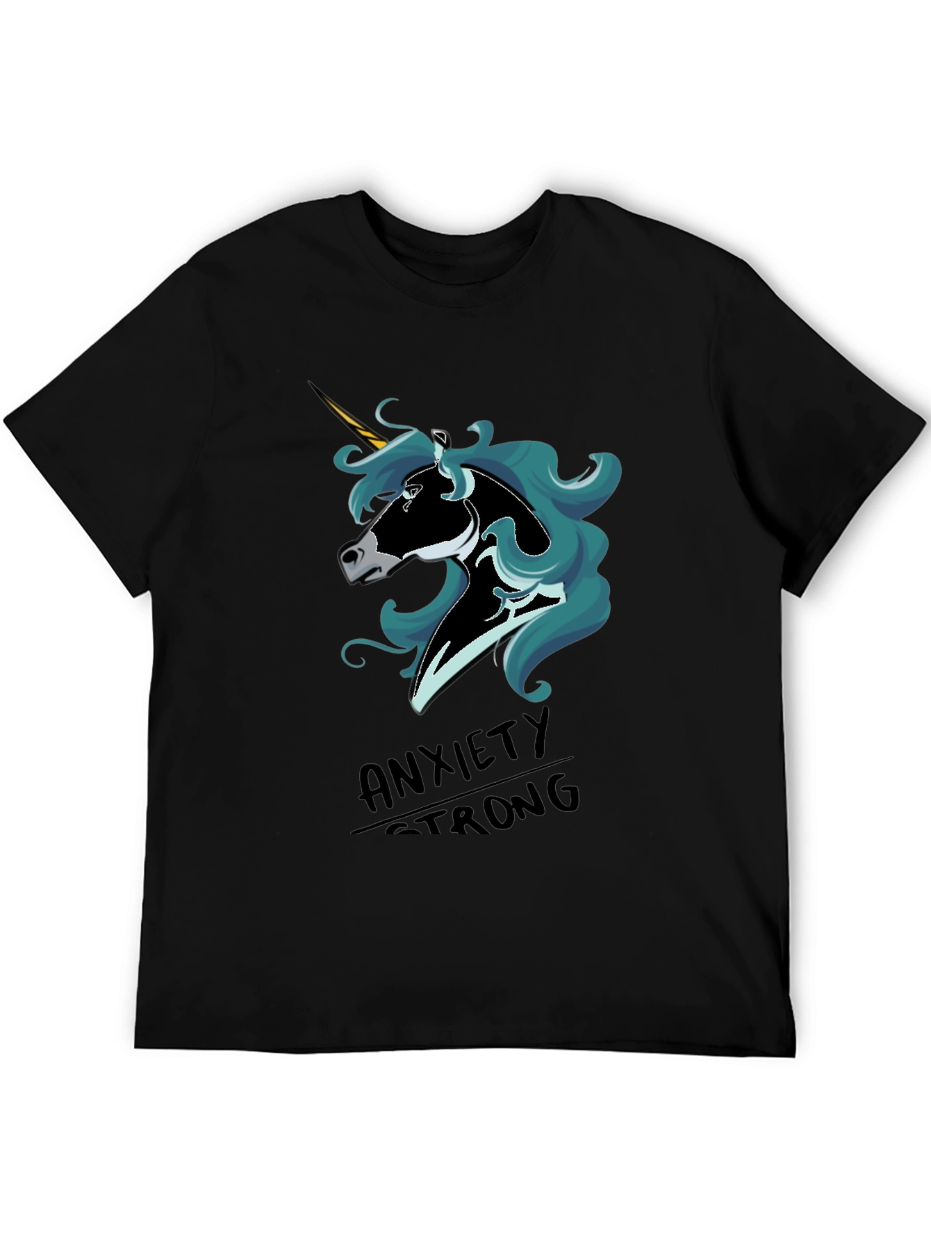 Anxiety Strong Unicorn Graphic T-Shirt