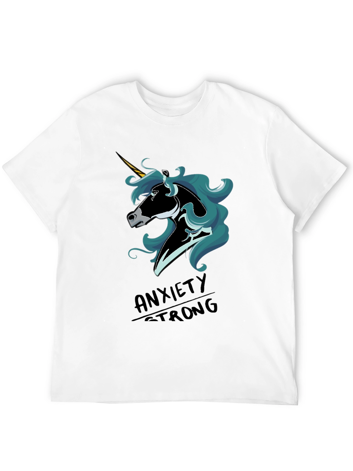 Anxiety Strong Unicorn Graphic T-Shirt