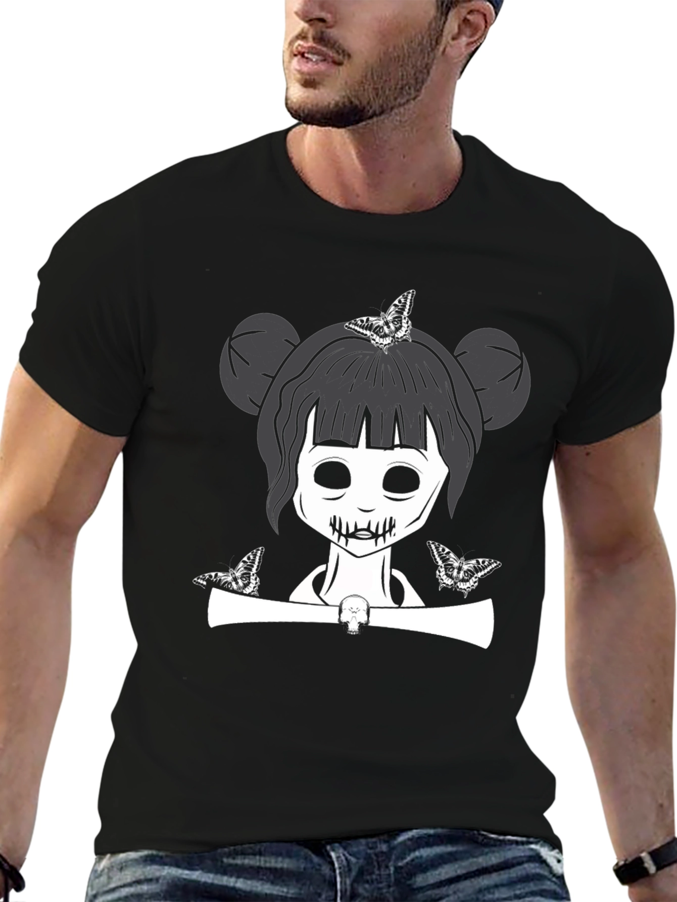 Goth Girl Butterfly T-Shirt - Unisex Graphic Tee
