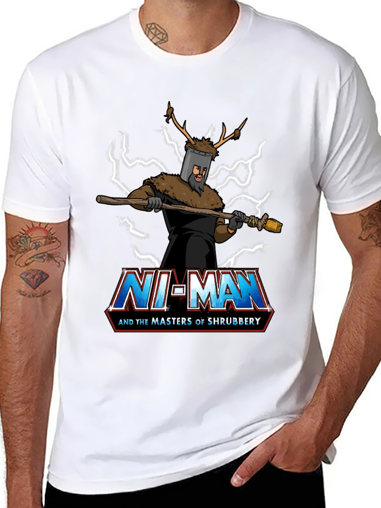 Ni-Man and the Masters of Shrubbery T-Shirt