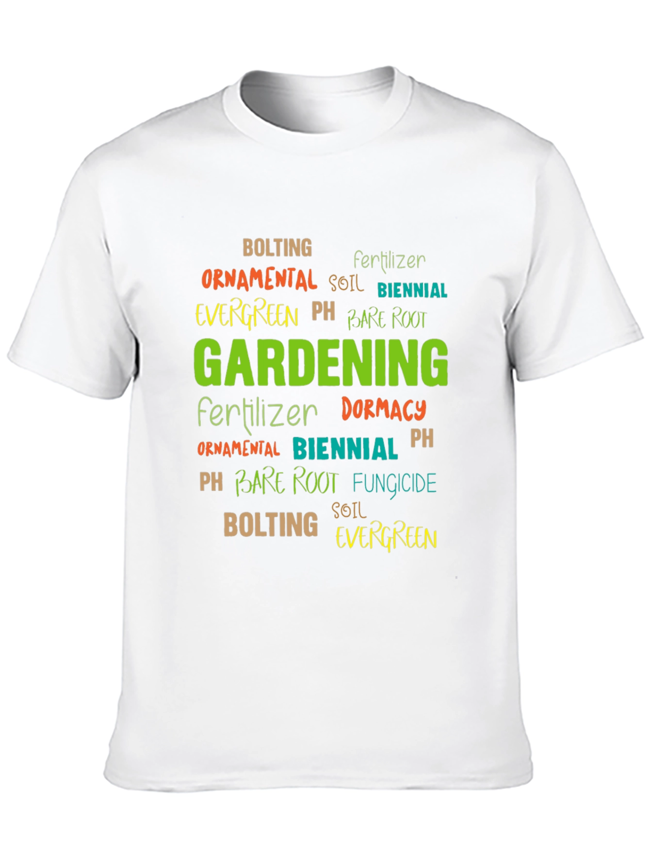 Gardening Word Art Black T-Shirt