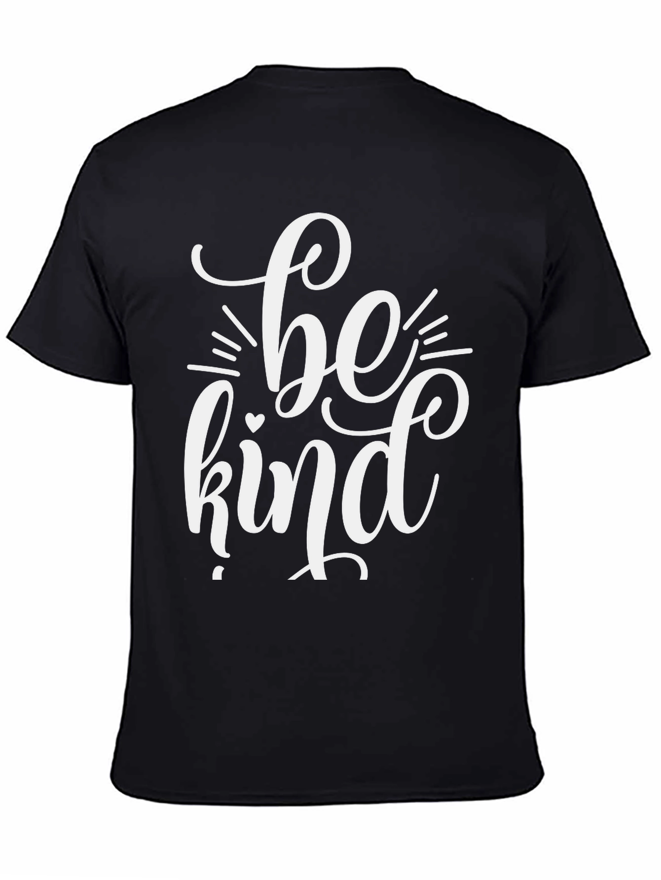 Be Kind Graphic Tee - Black Cotton Casual T-Shirt