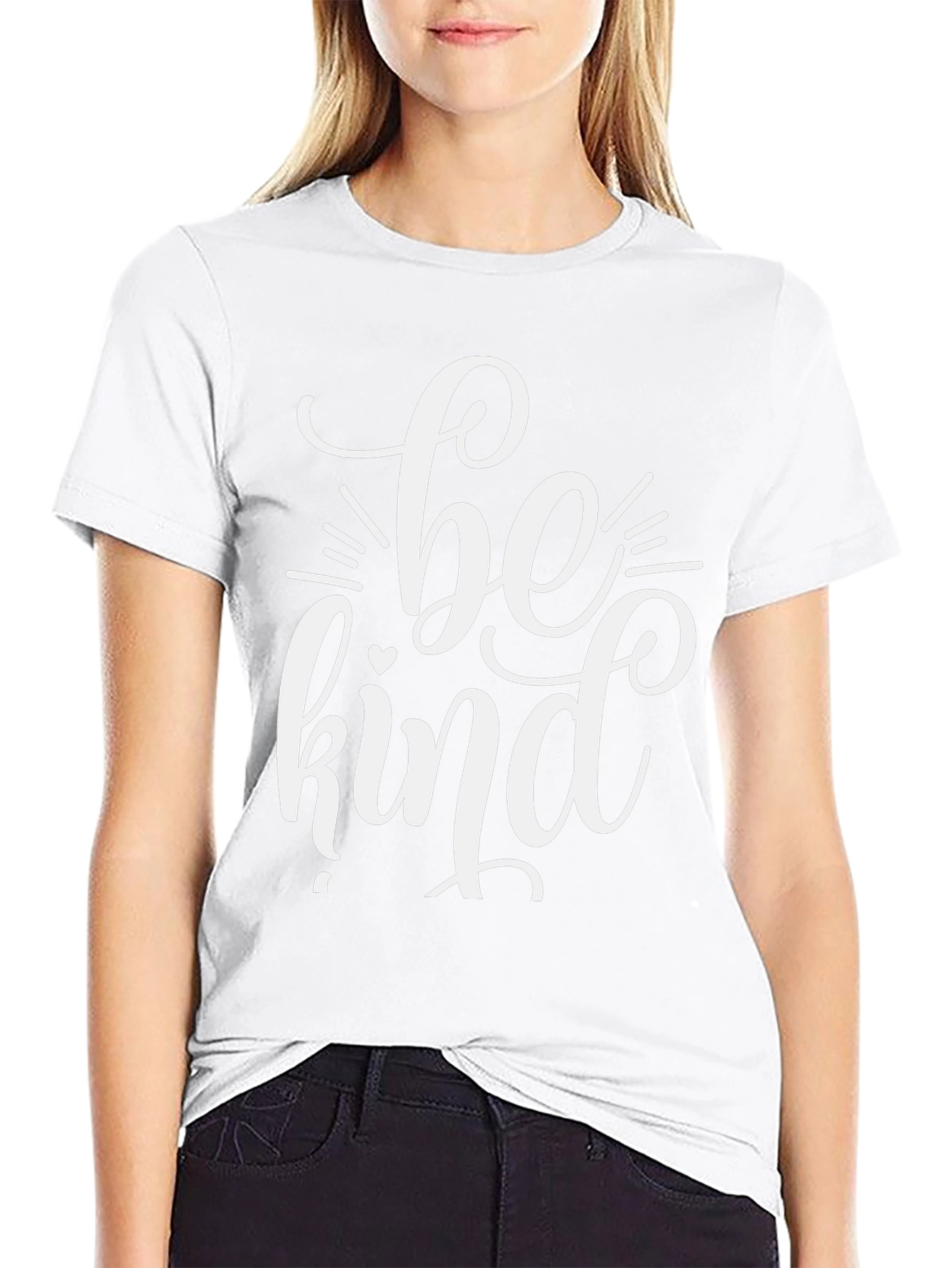 Be Kind Graphic Tee - Black Cotton Casual T-Shirt