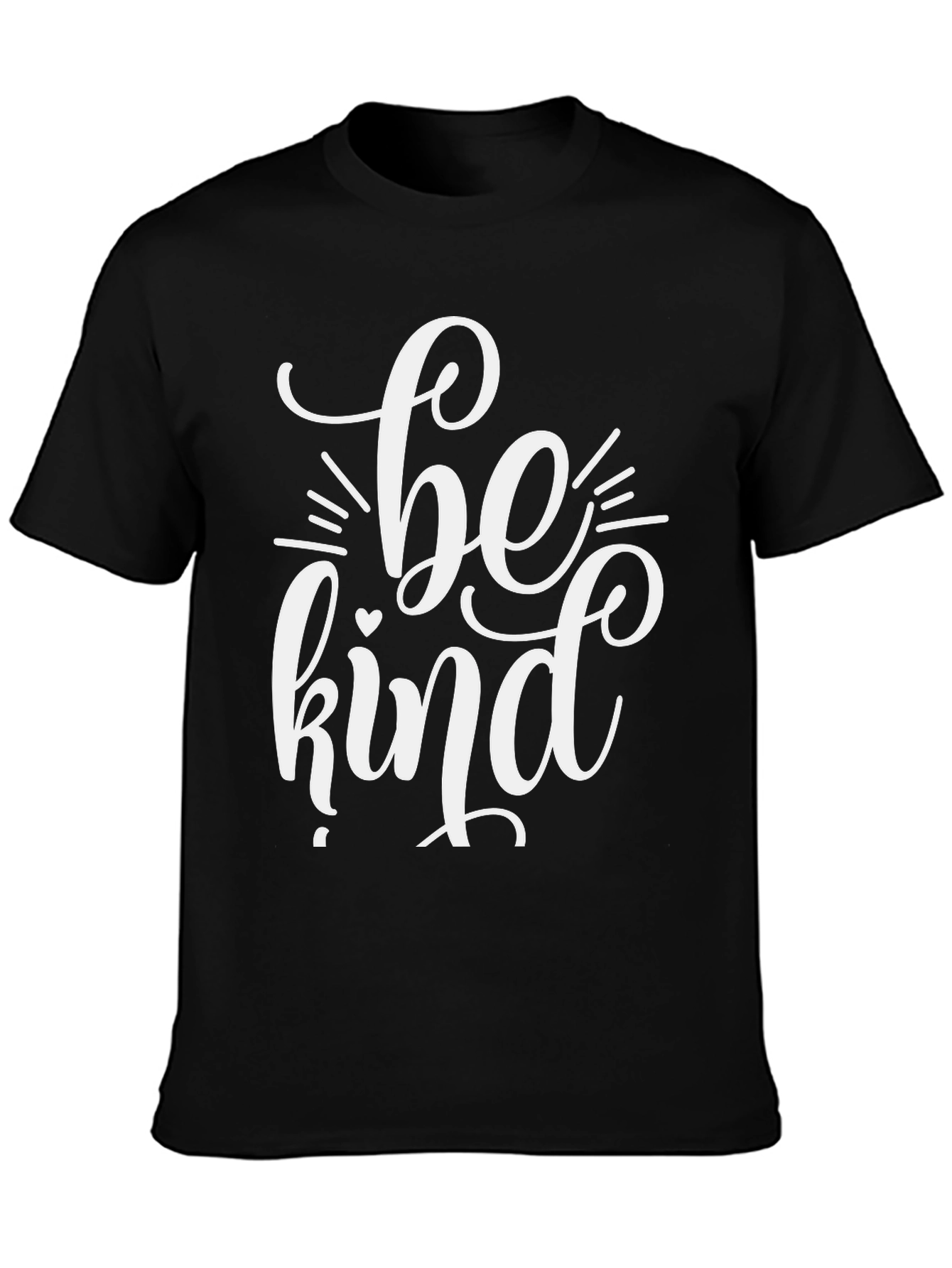 Be Kind Graphic Tee - Black Cotton Casual T-Shirt