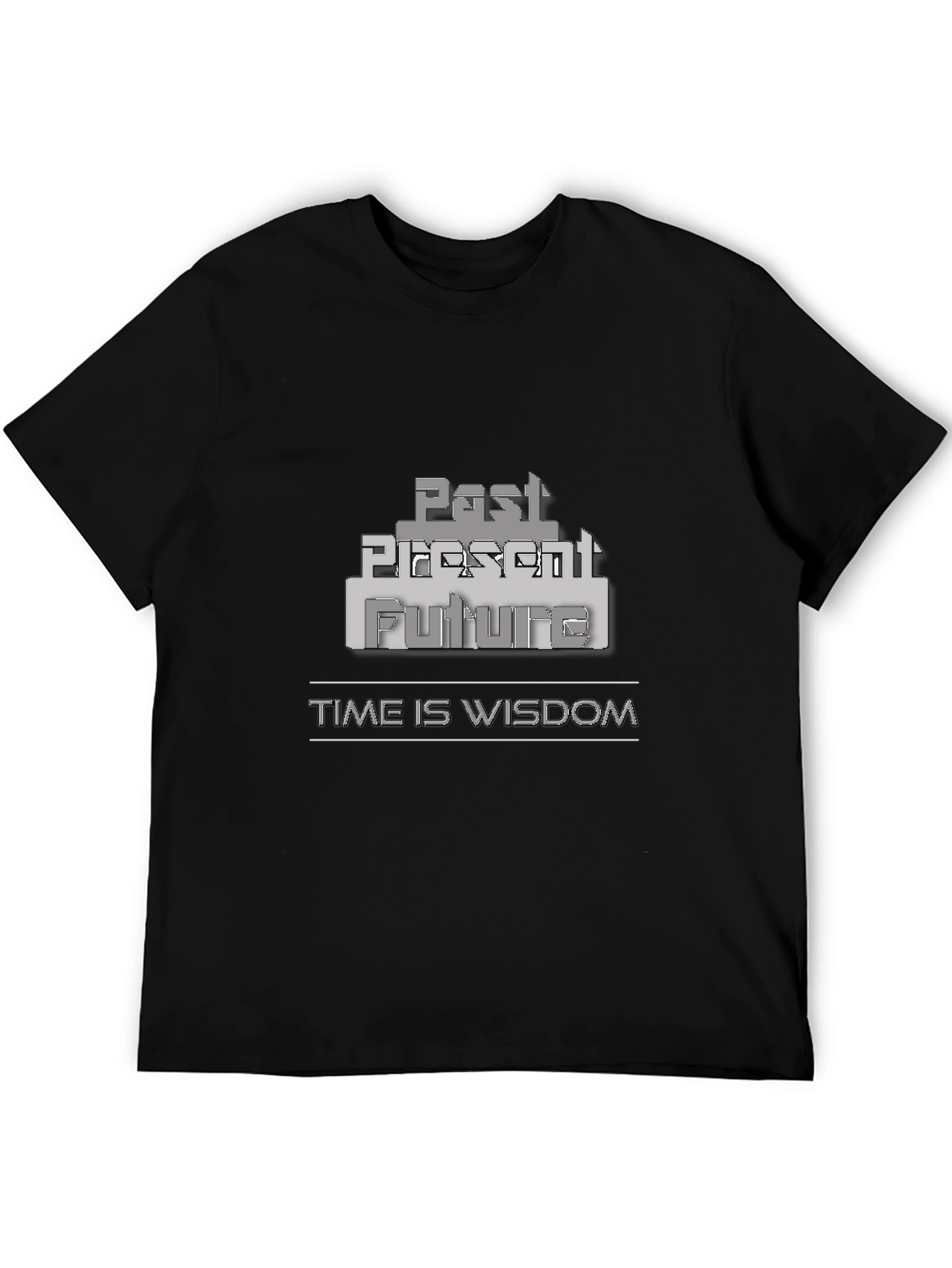 Past Present Future Wisdom Graphic Tee - Black