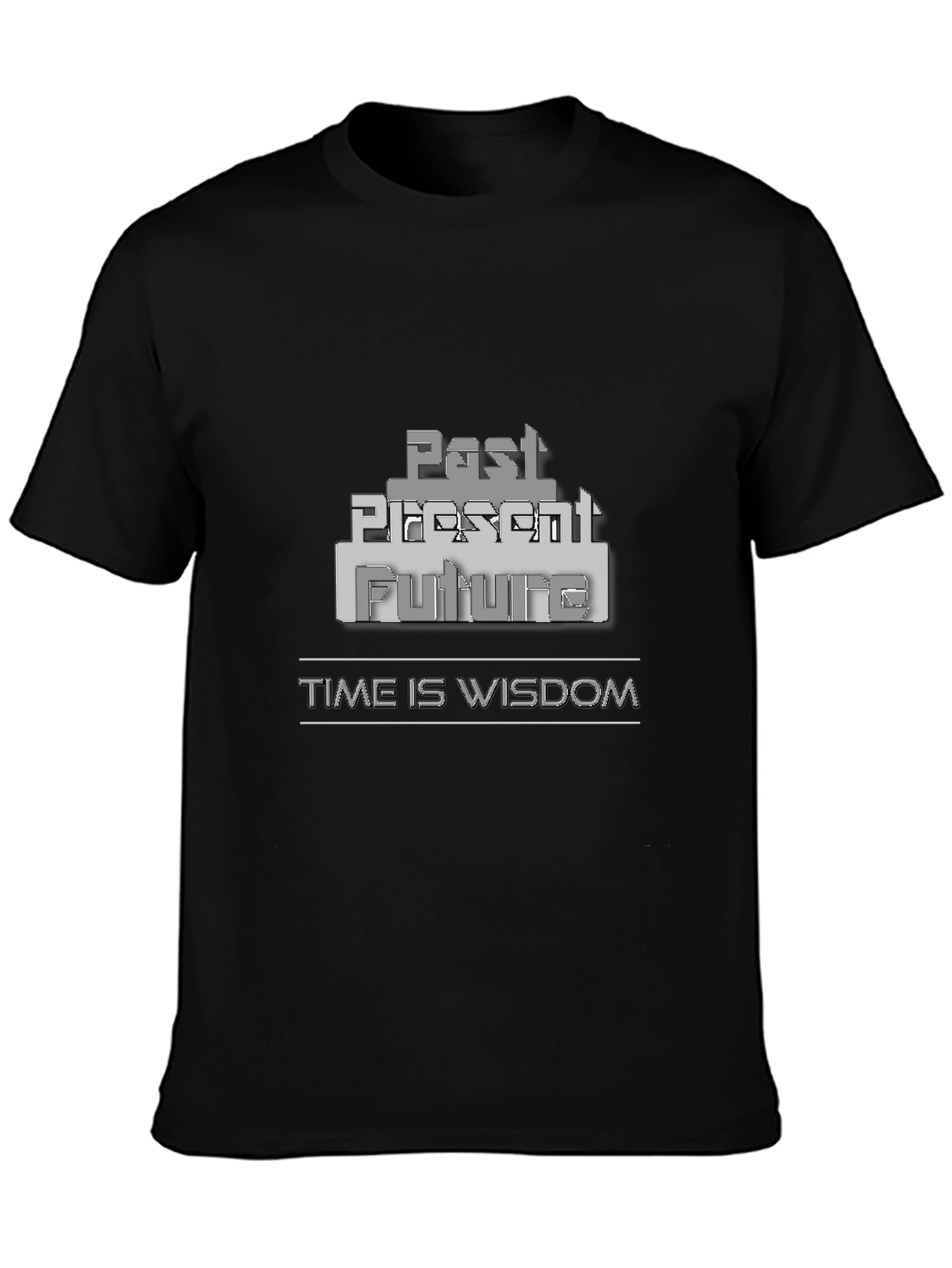 Past Present Future Wisdom Graphic Tee - Black