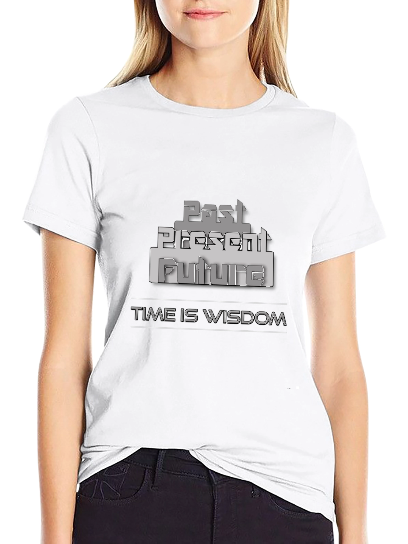 Past Present Future Wisdom Graphic Tee - Black