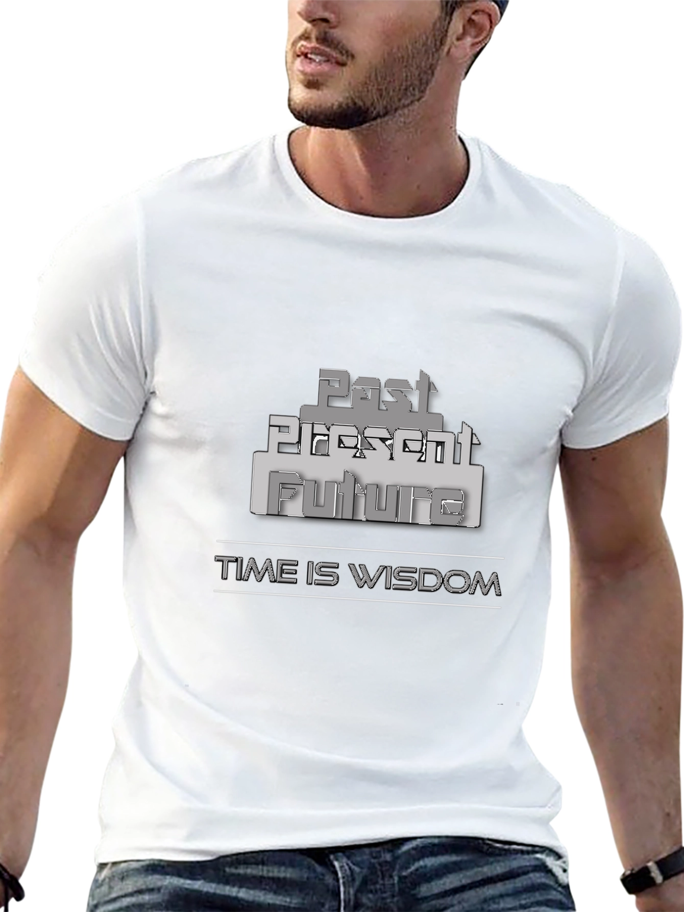 Past Present Future Wisdom Graphic Tee - Black