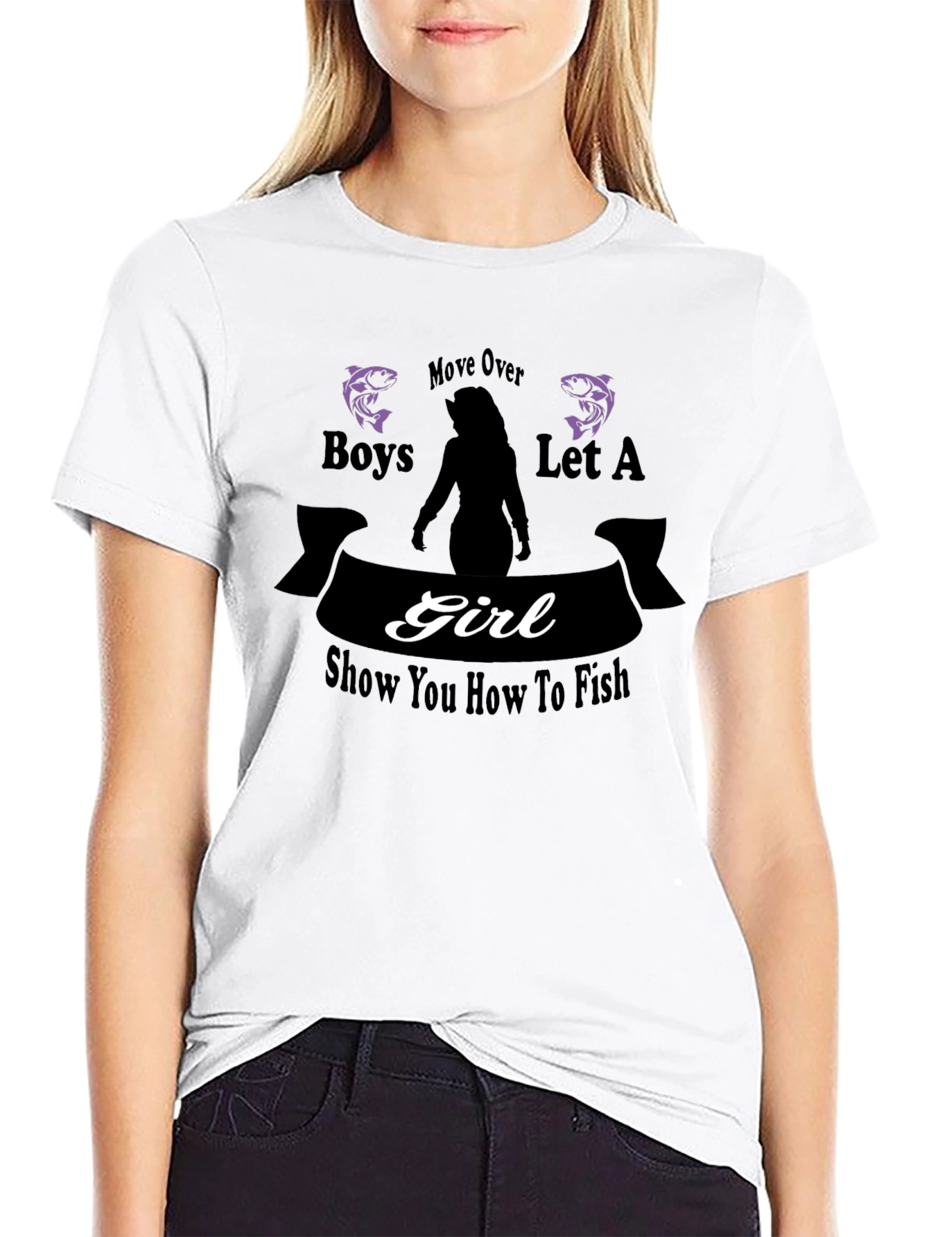 Move Over Boys Girl Fish T-Shirt