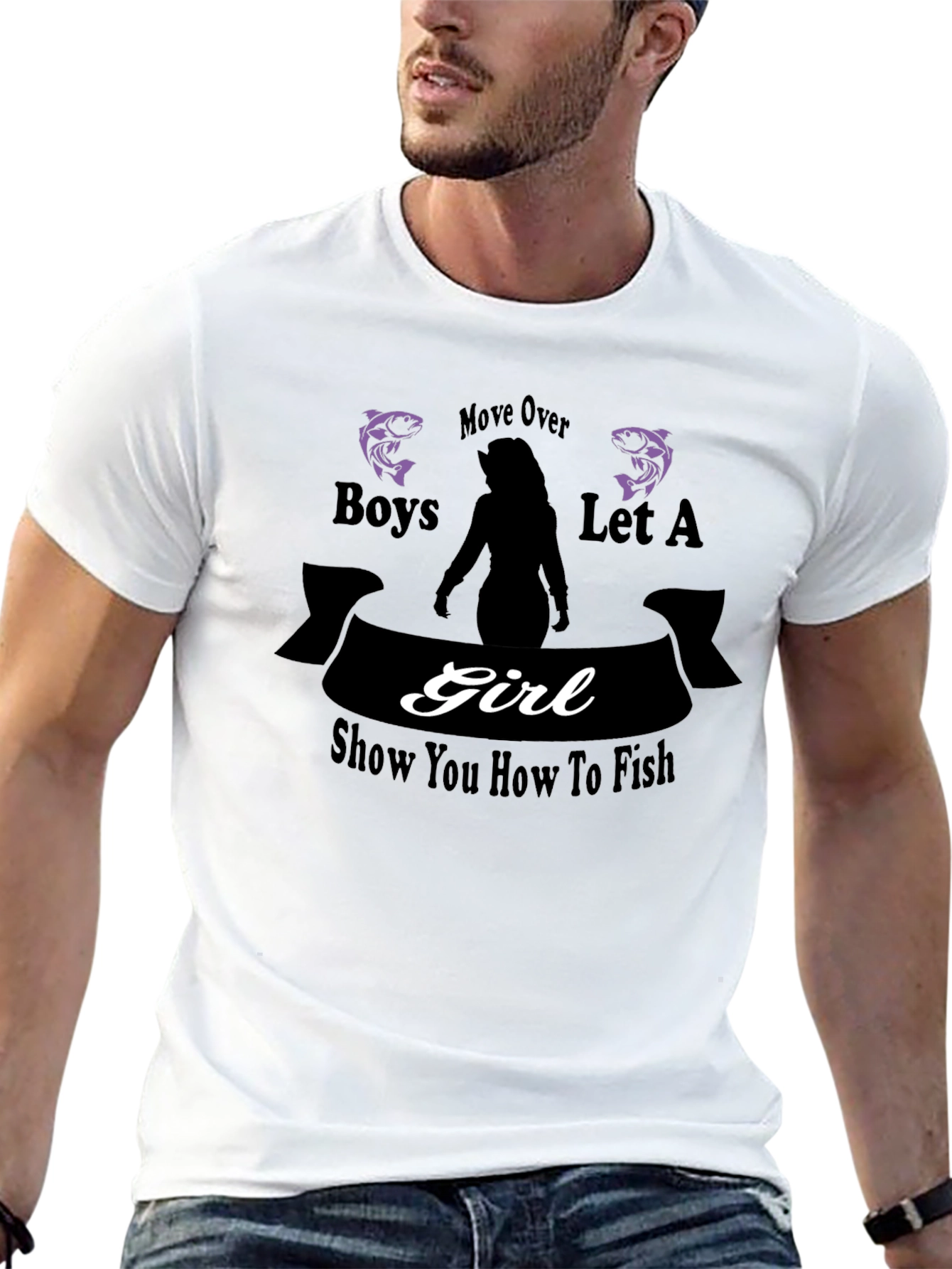 Move Over Boys Girl Fish T-Shirt