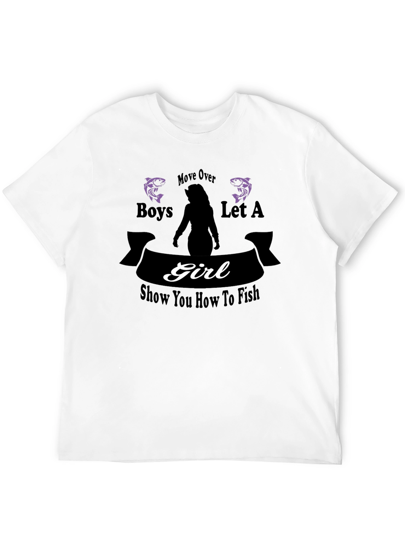 Move Over Boys Girl Fish T-Shirt