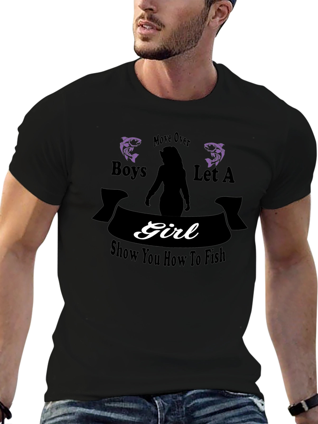 Move Over Boys Girl Fish T-Shirt