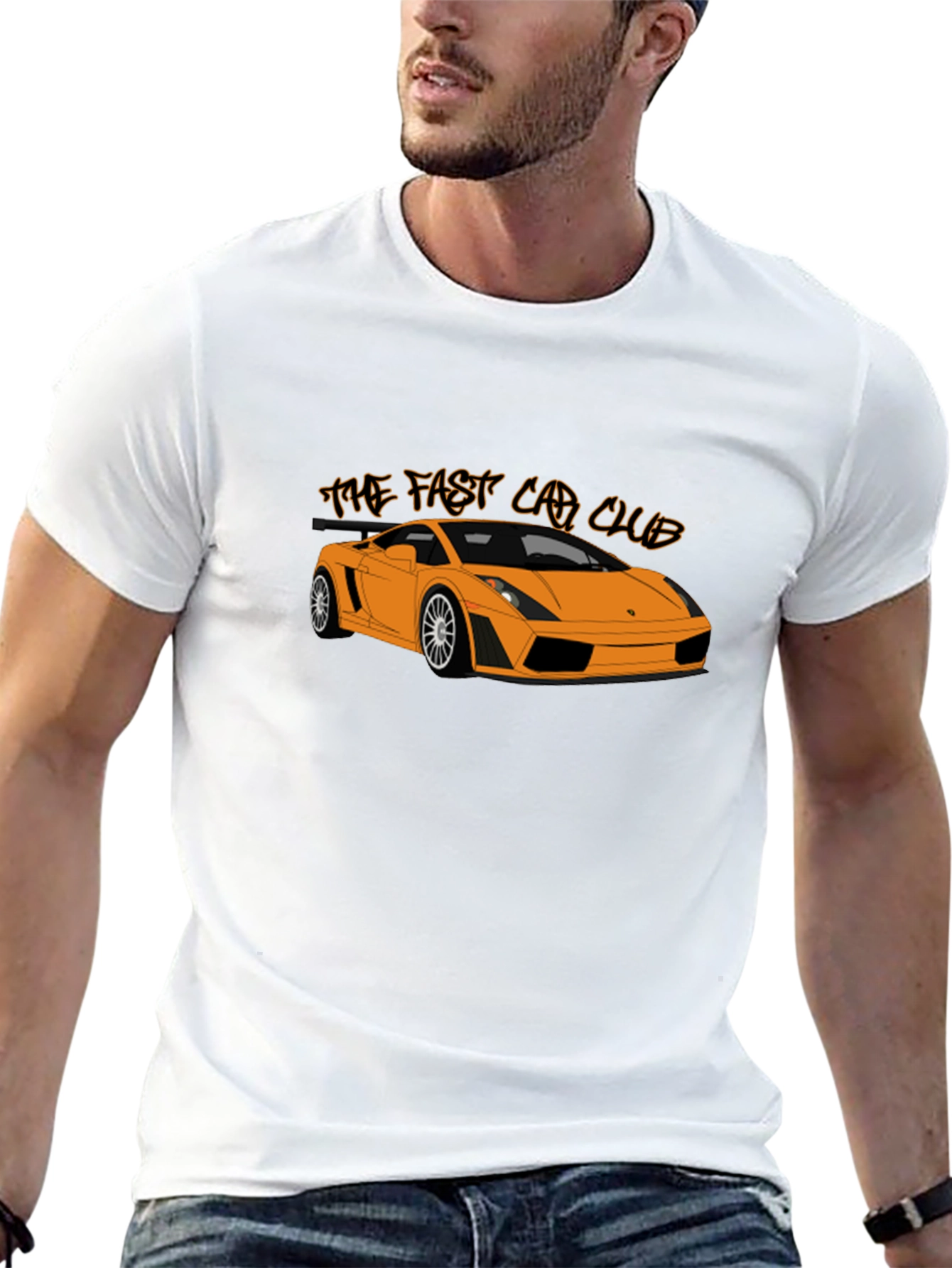 Fast Car Club Graphic Tee - Sleek Automotive Design