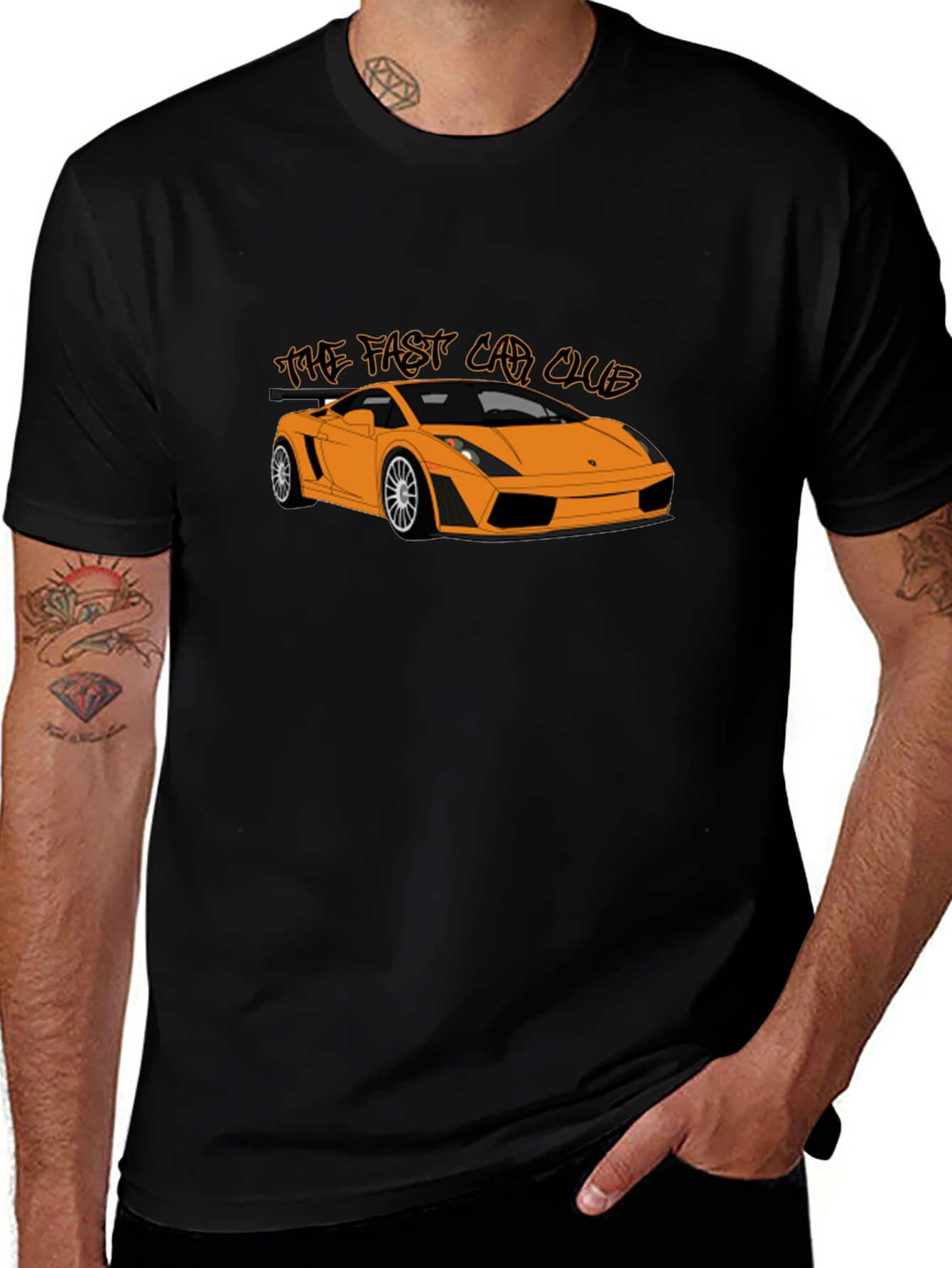Fast Car Club Graphic Tee - Sleek Automotive Design