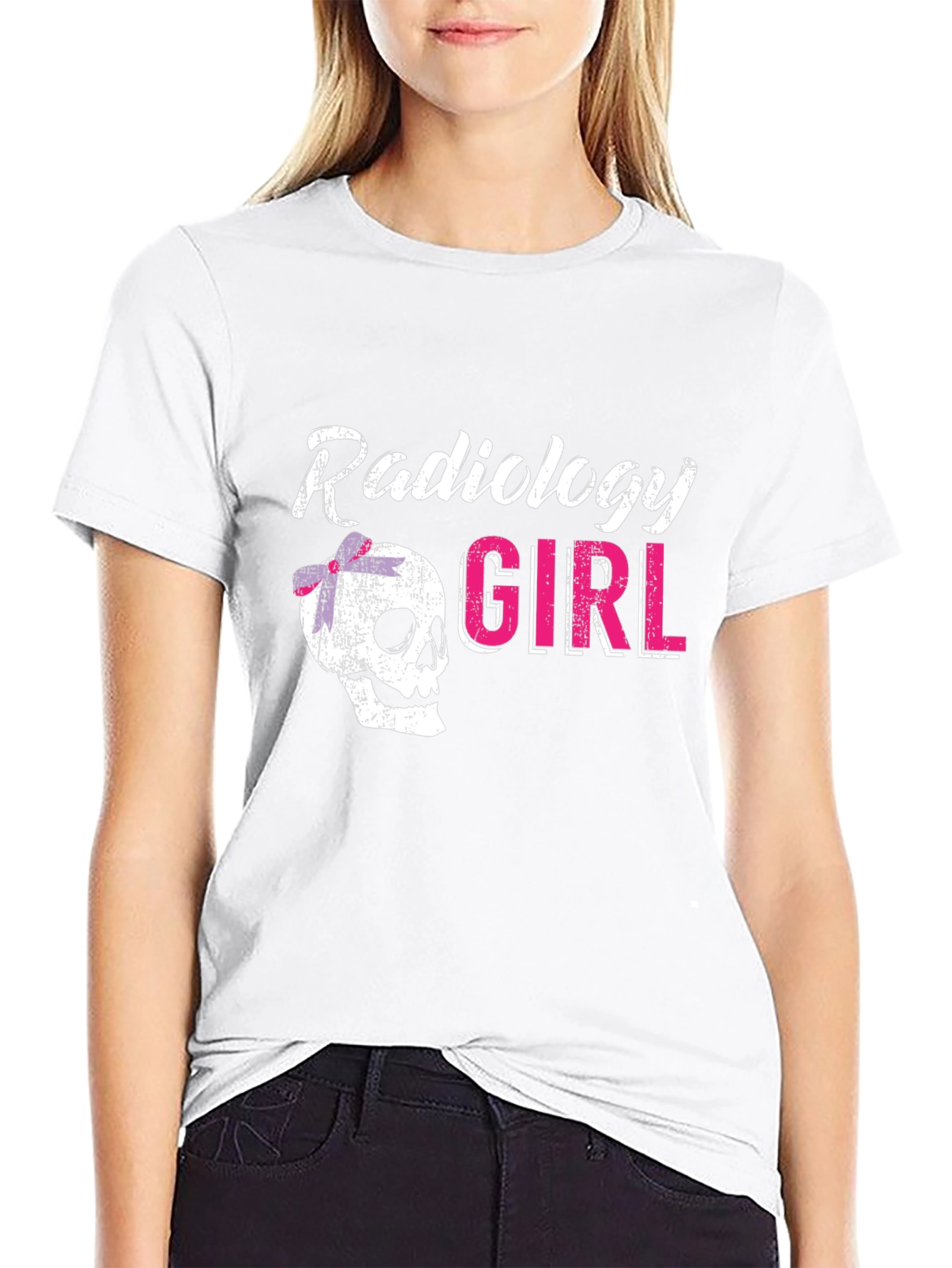 Radiology Girl Skull Graphic Tee