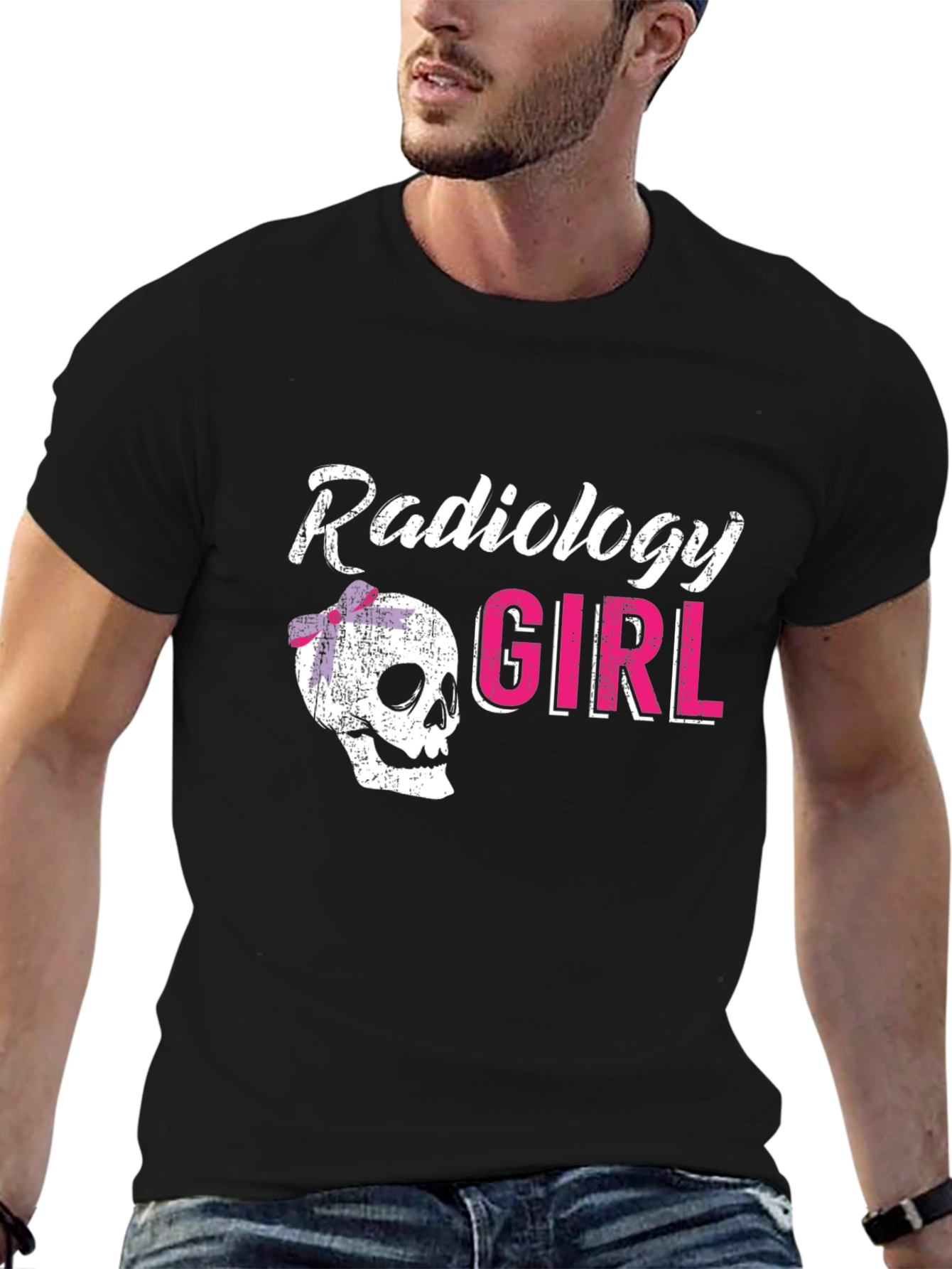 Radiology Girl Skull Graphic Tee
