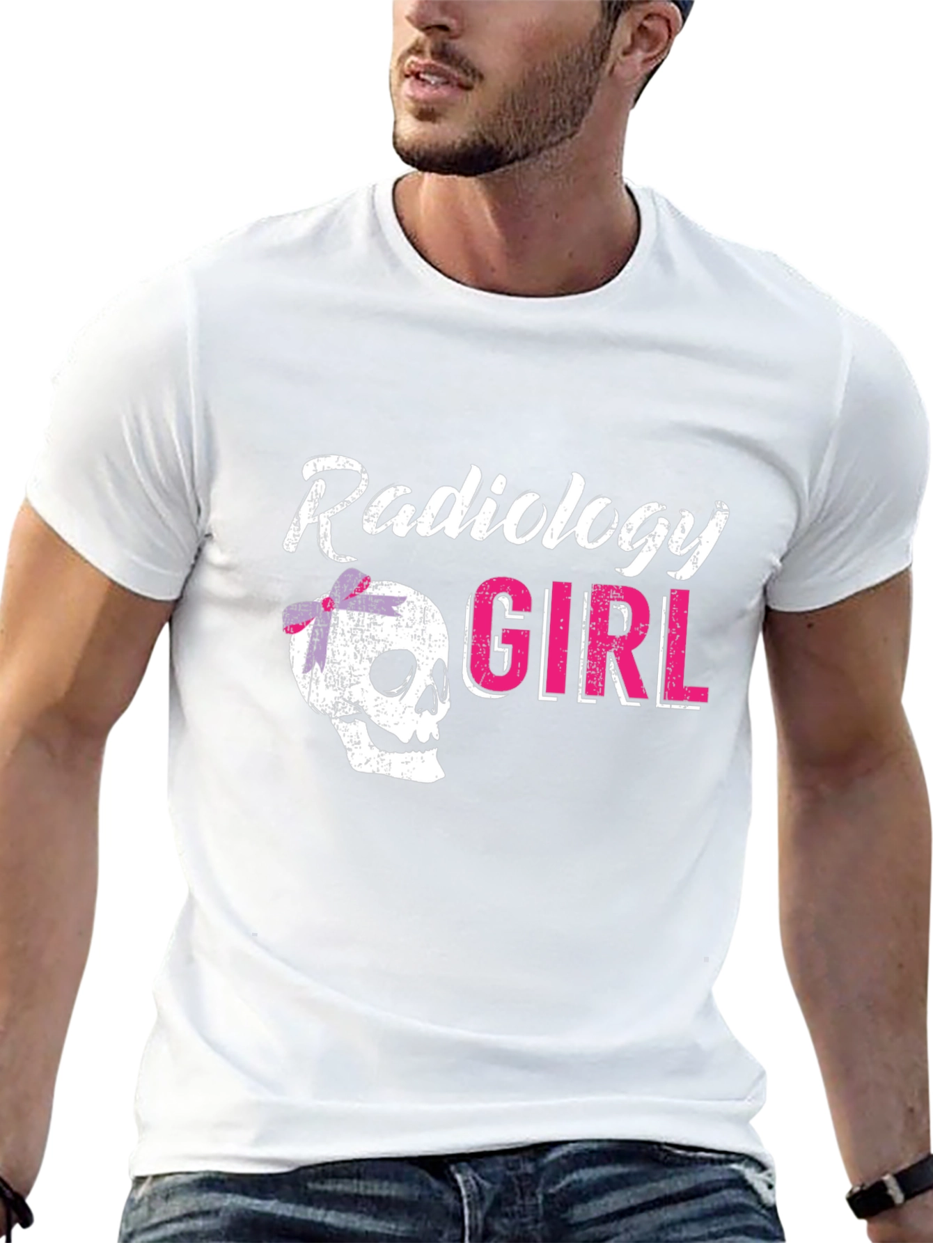 Radiology Girl Skull Graphic Tee