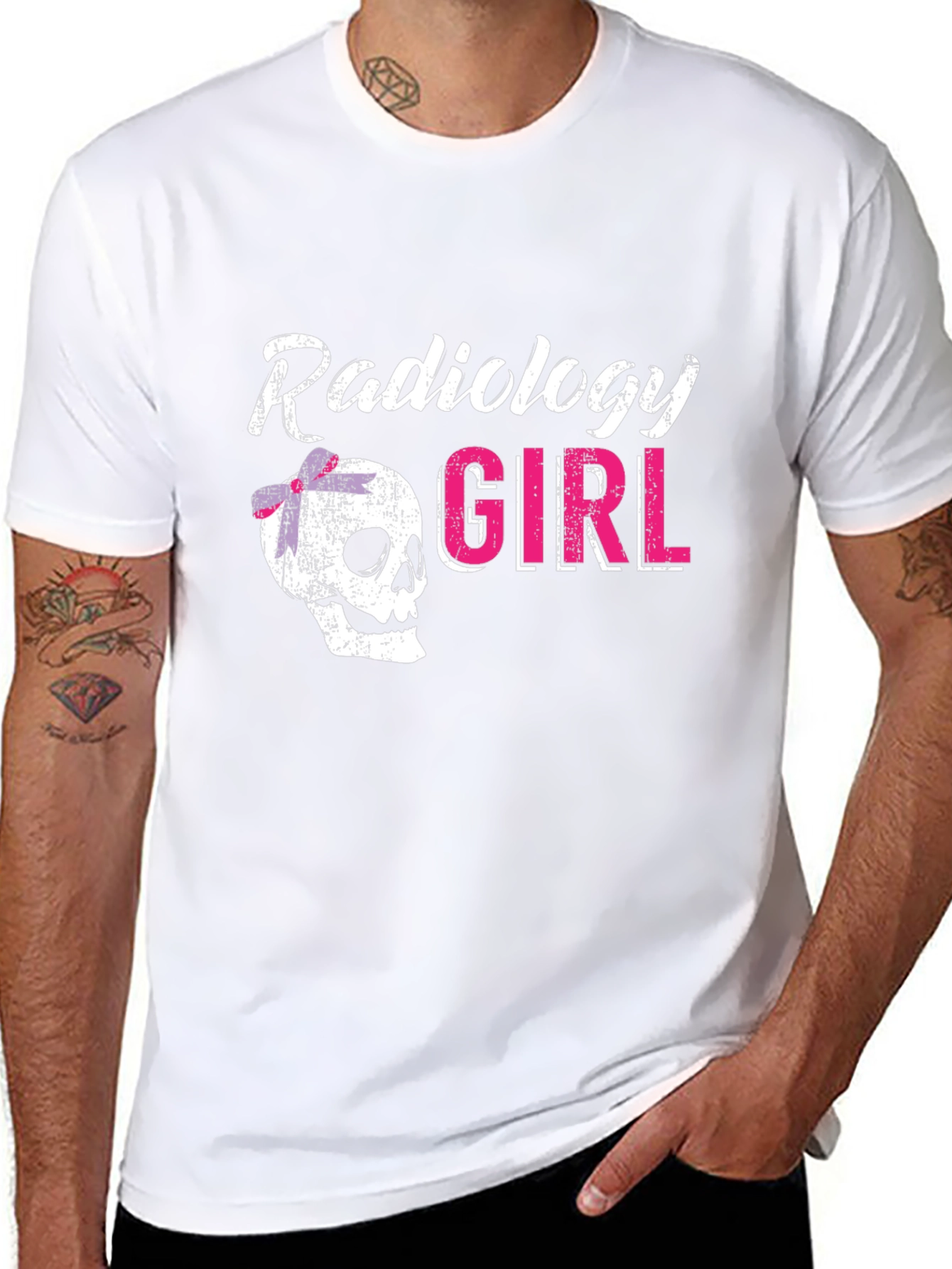 Radiology Girl Skull Graphic Tee