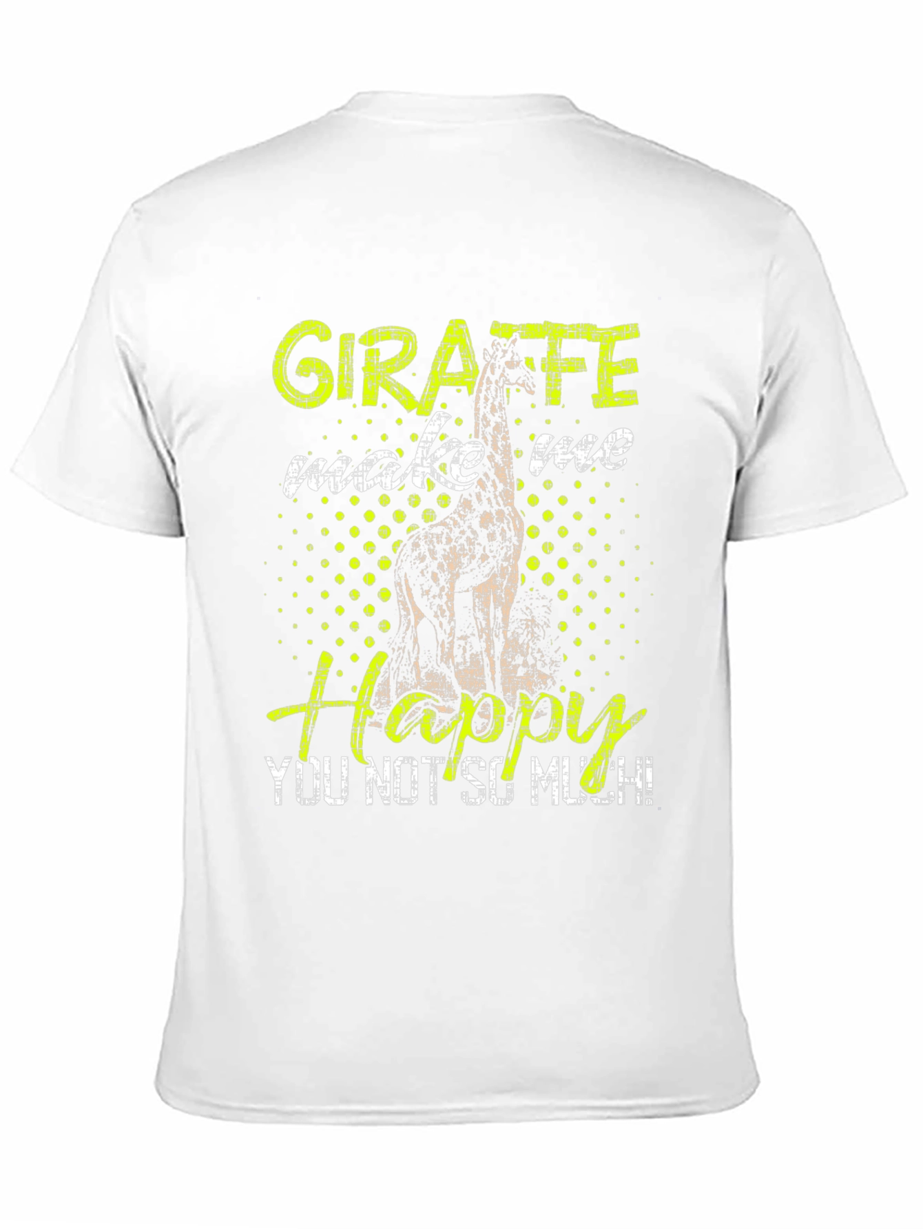 Giraffe Happy T-Shirt Funny Animal Tee Mens