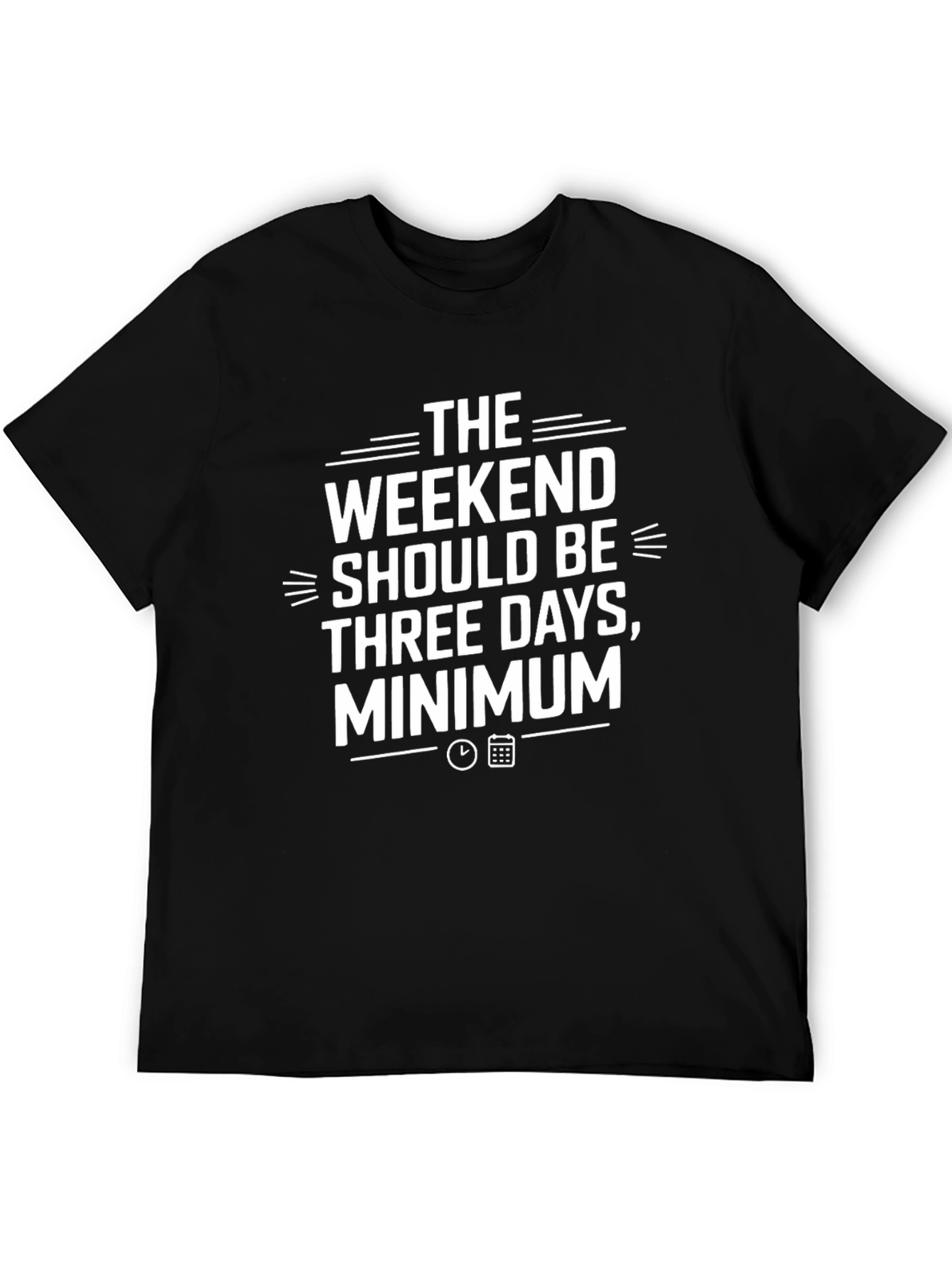 Weekend Three Day Minimum Black Graphic Tee