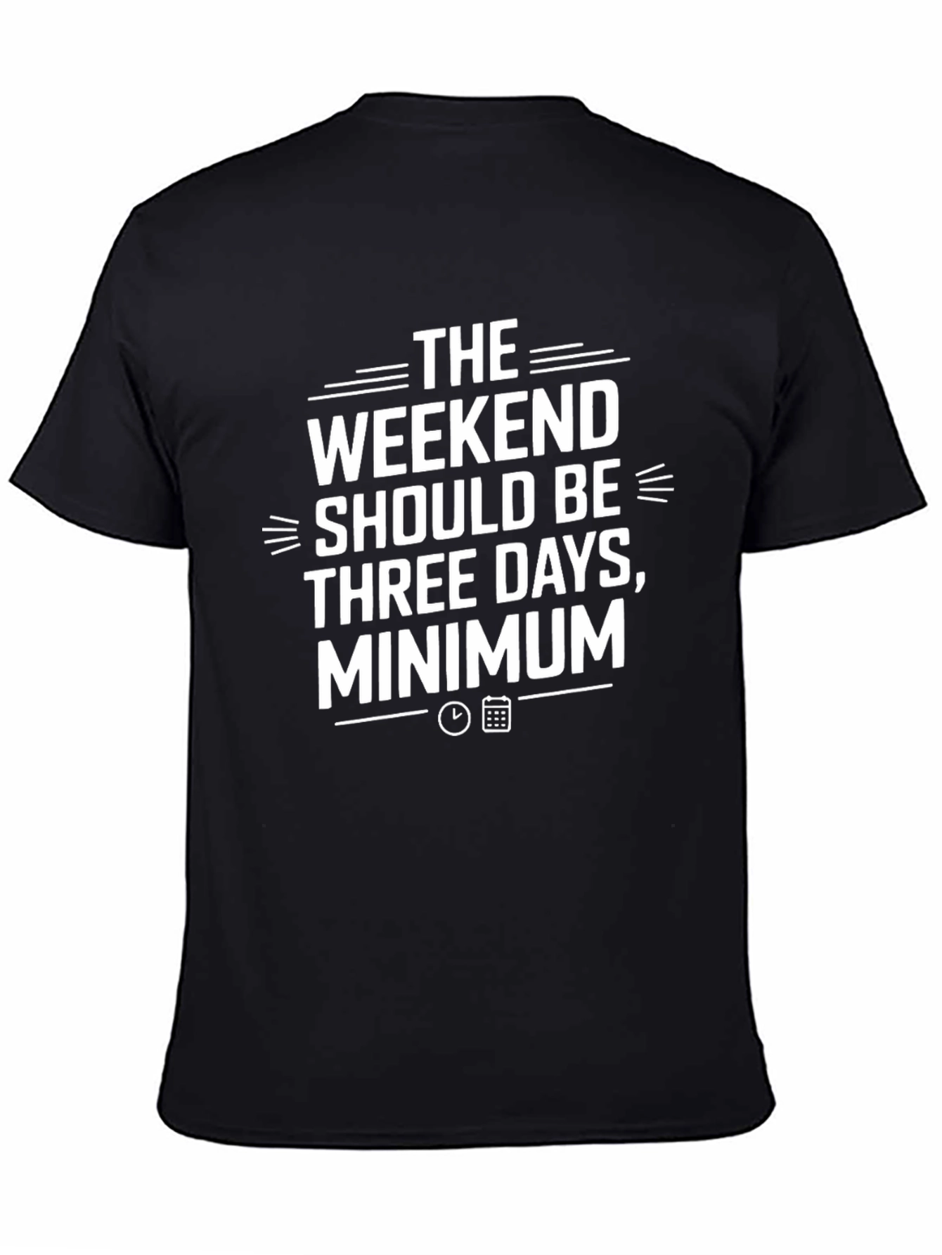 Weekend Three Day Minimum Black Graphic Tee