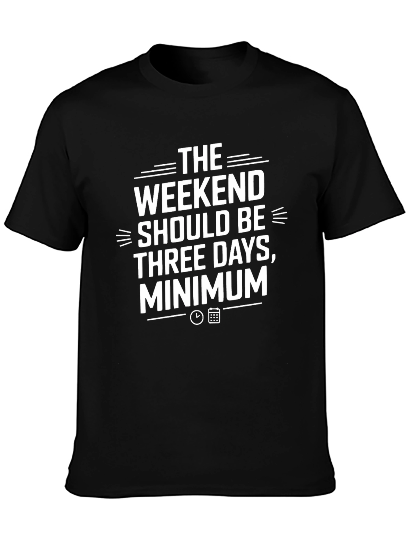 Weekend Three Day Minimum Black Graphic Tee