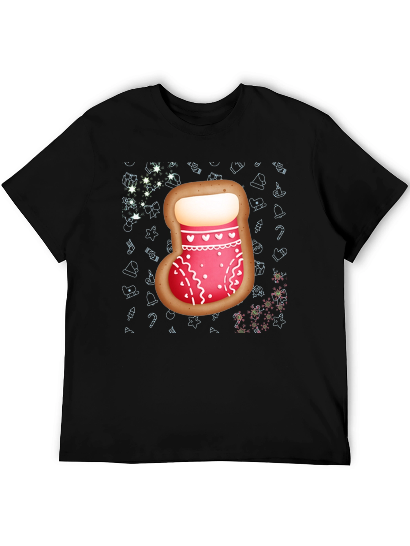 Christmas Stocking Cookie Mens T-Shirt