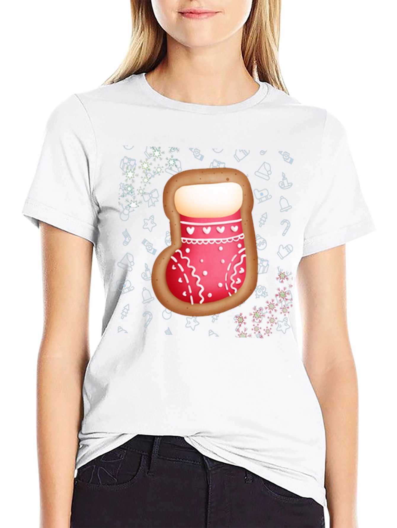 Christmas Stocking Cookie Mens T-Shirt