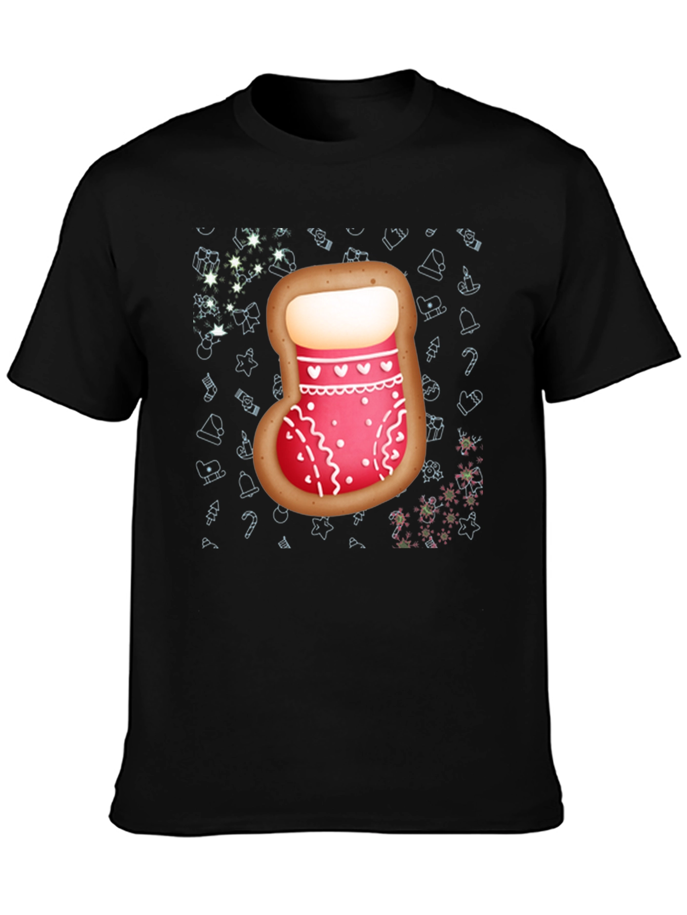 Christmas Stocking Cookie Mens T-Shirt