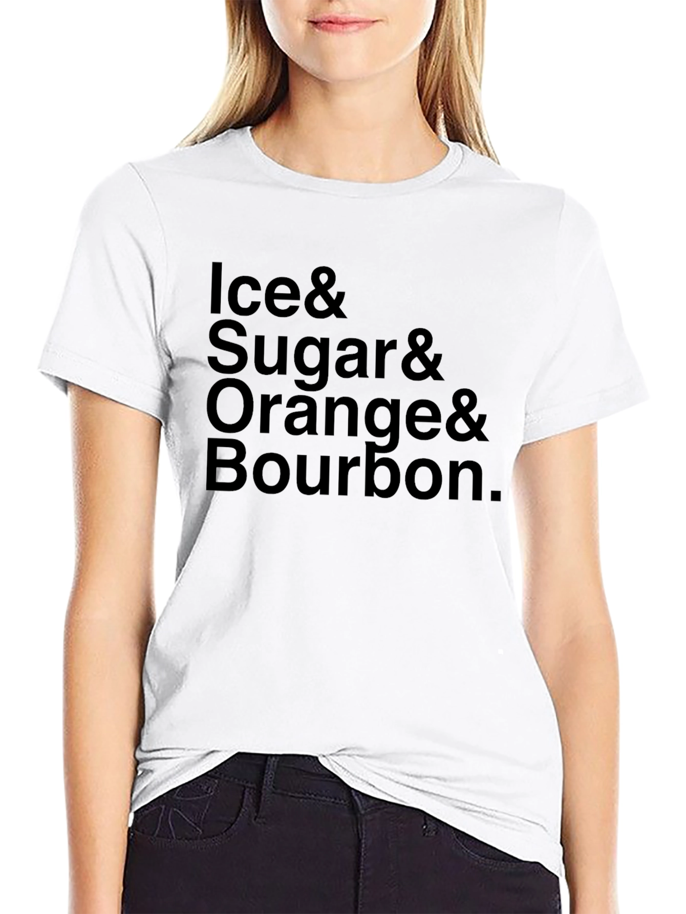 Ice Sugar Orange Bourbon Cocktail T-Shirt