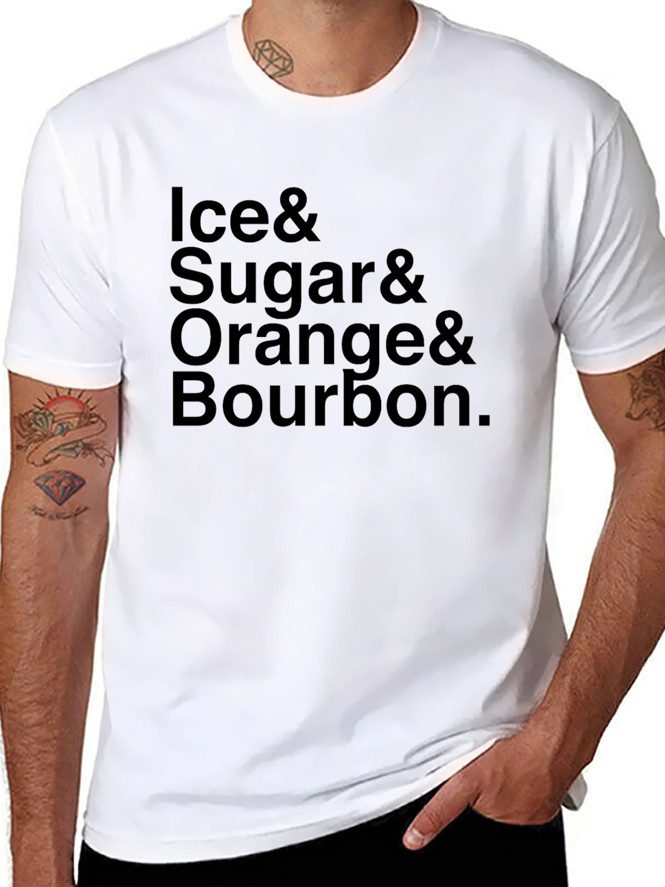 Ice Sugar Orange Bourbon Cocktail T-Shirt