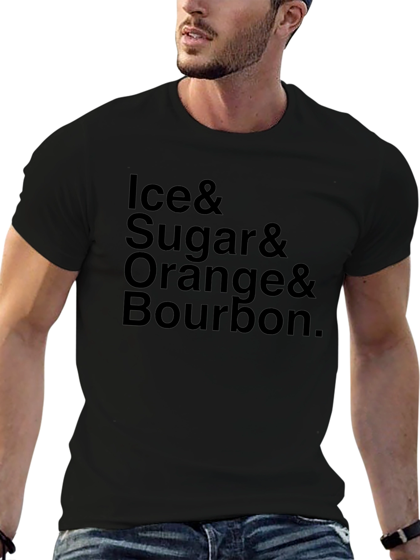 Ice Sugar Orange Bourbon Cocktail T-Shirt