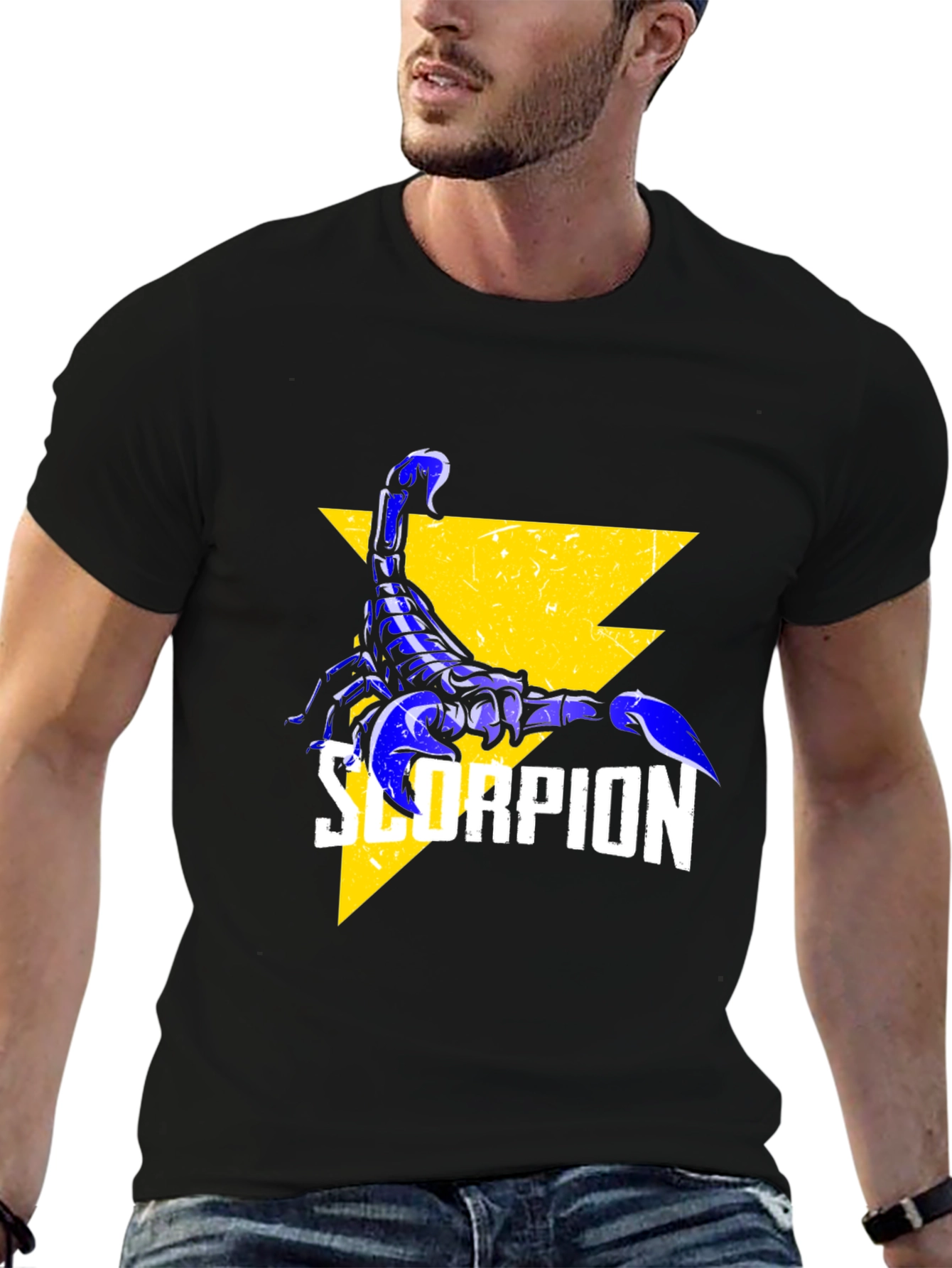 Scorpion Graphic Print Black T-Shirt