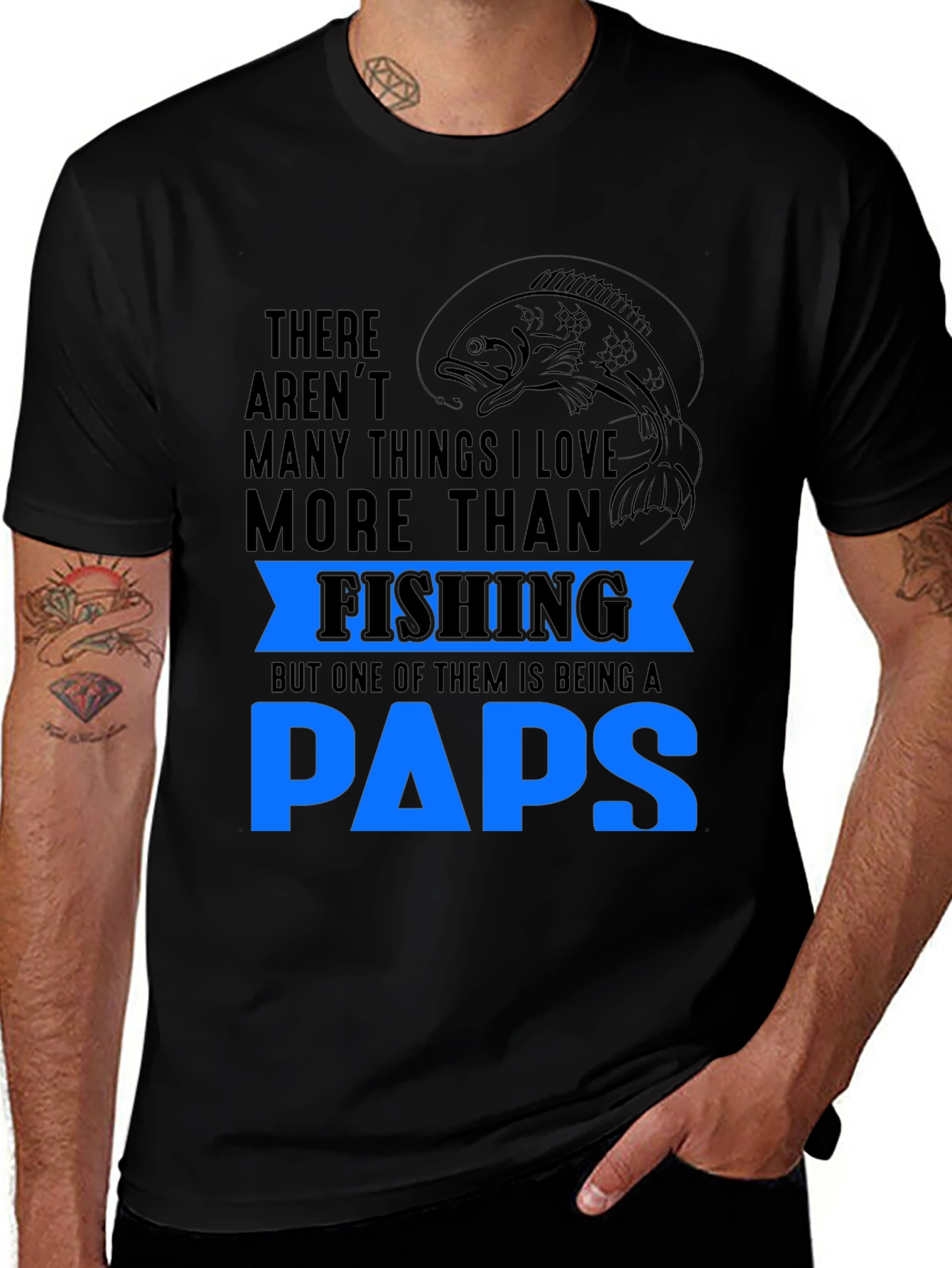 Fishing Paps Graphic T-Shirt