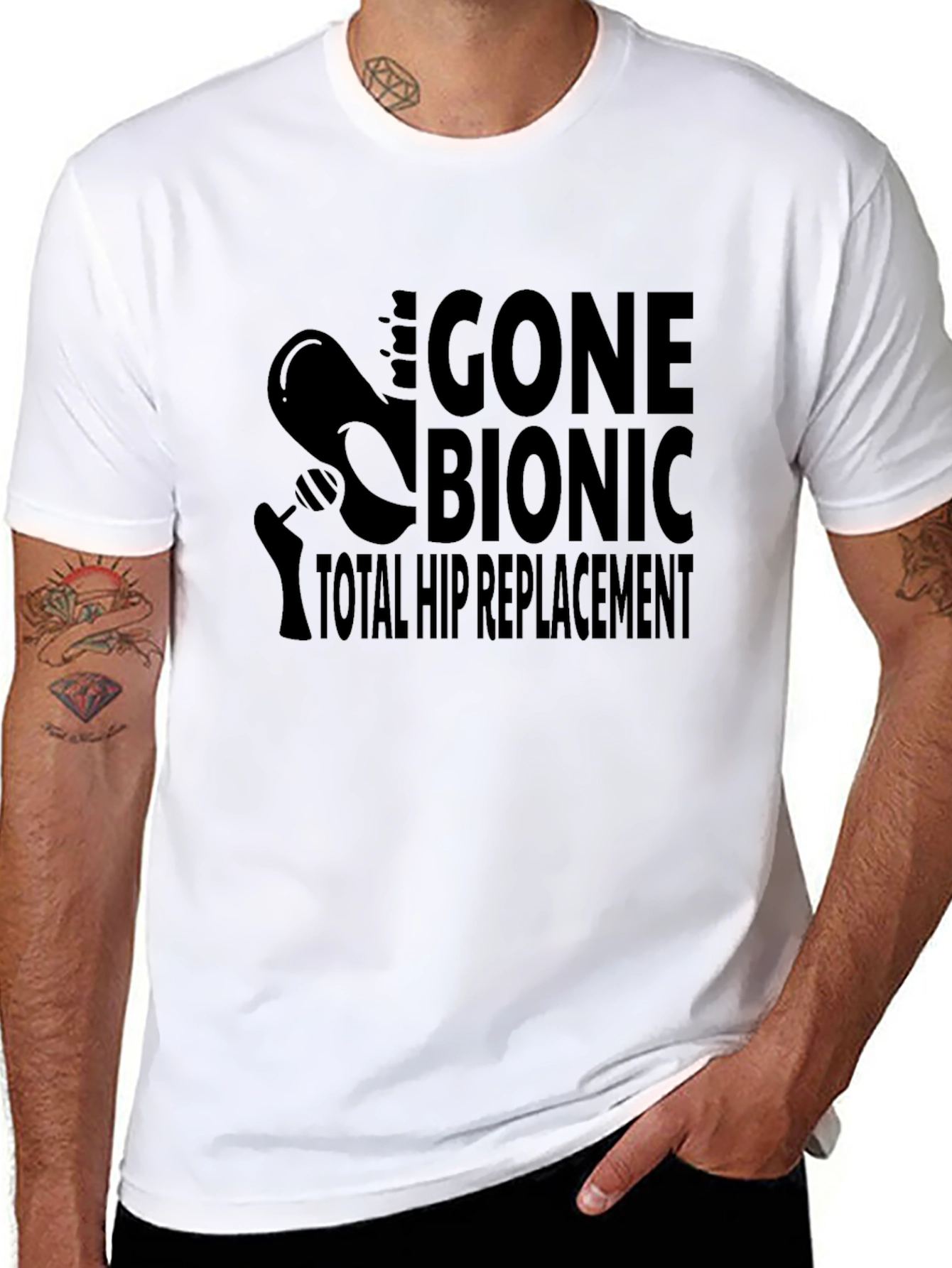 Gone Bionic Total Hip Replacement T-Shirt