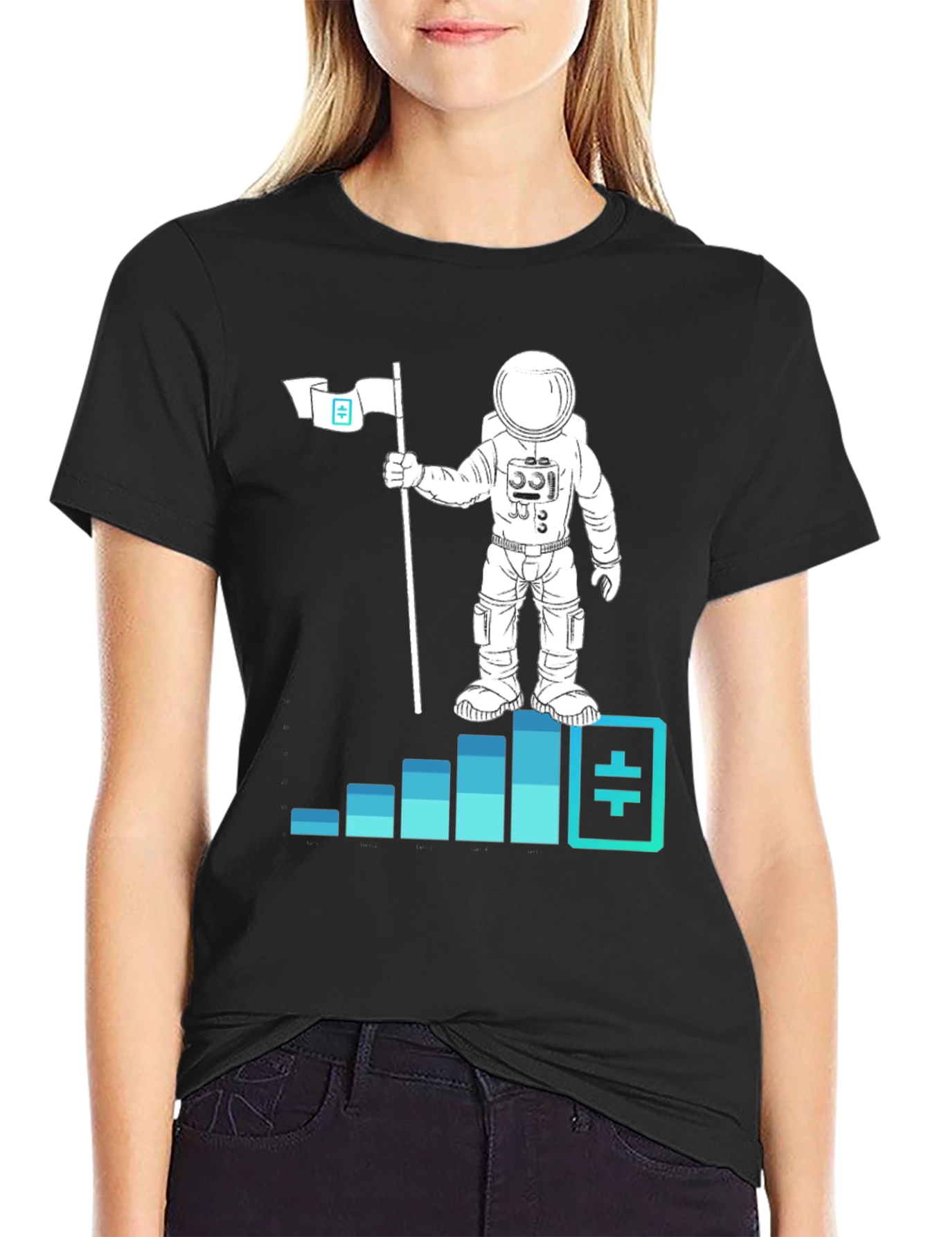 Theta Astronaut T-Shirt - Crypto Moon Landing Tee