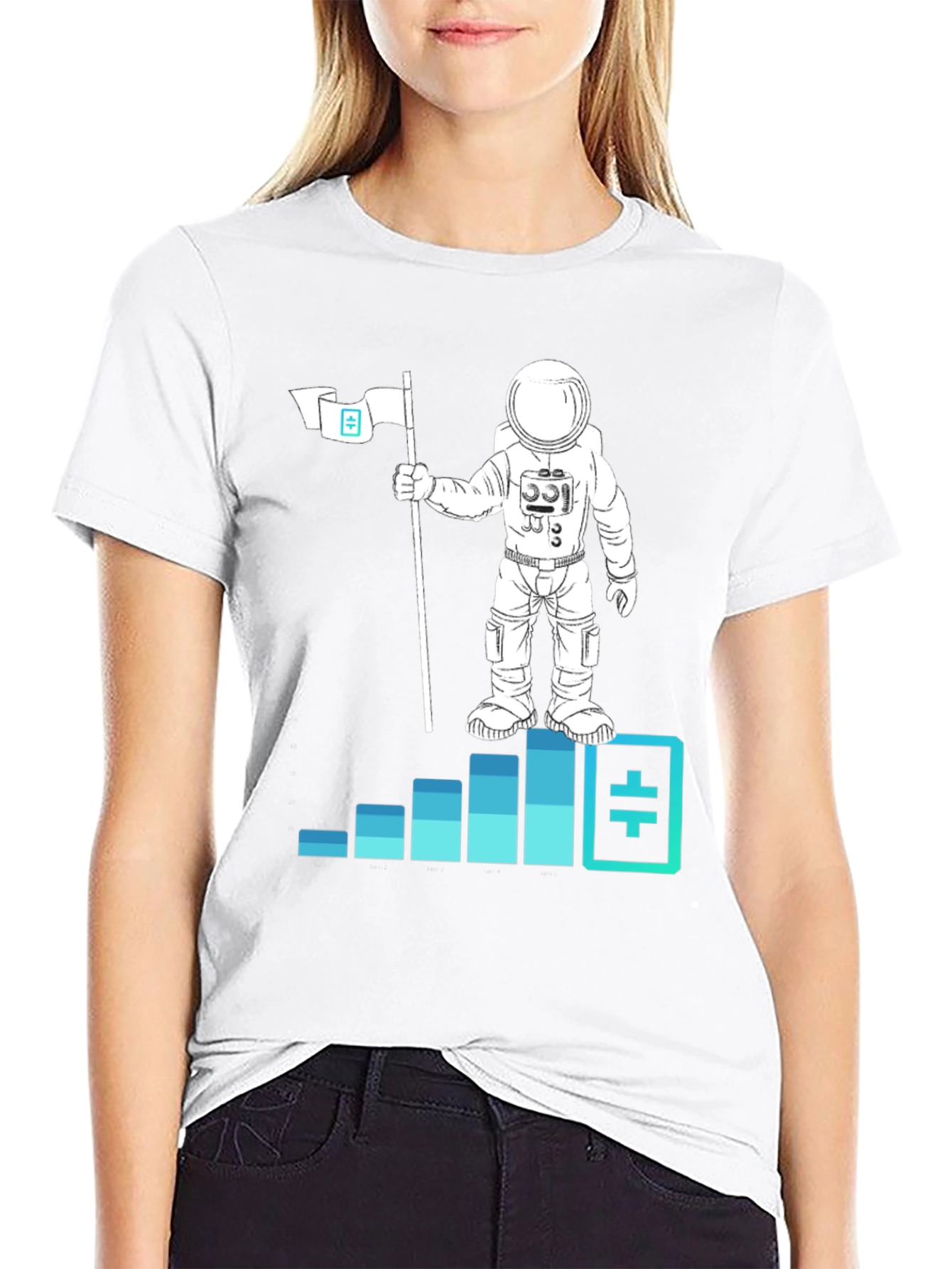 Theta Astronaut T-Shirt - Crypto Moon Landing Tee