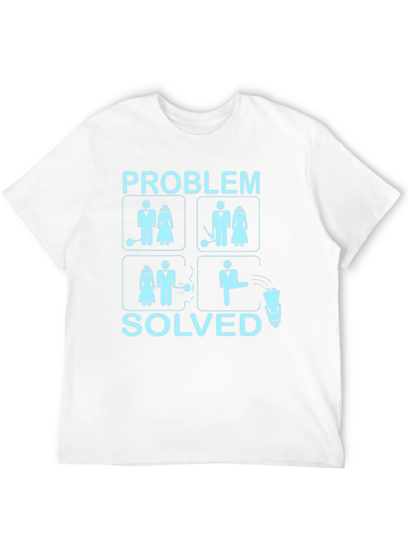 Problem Solved Divorce Funny Graphic T-Shirt