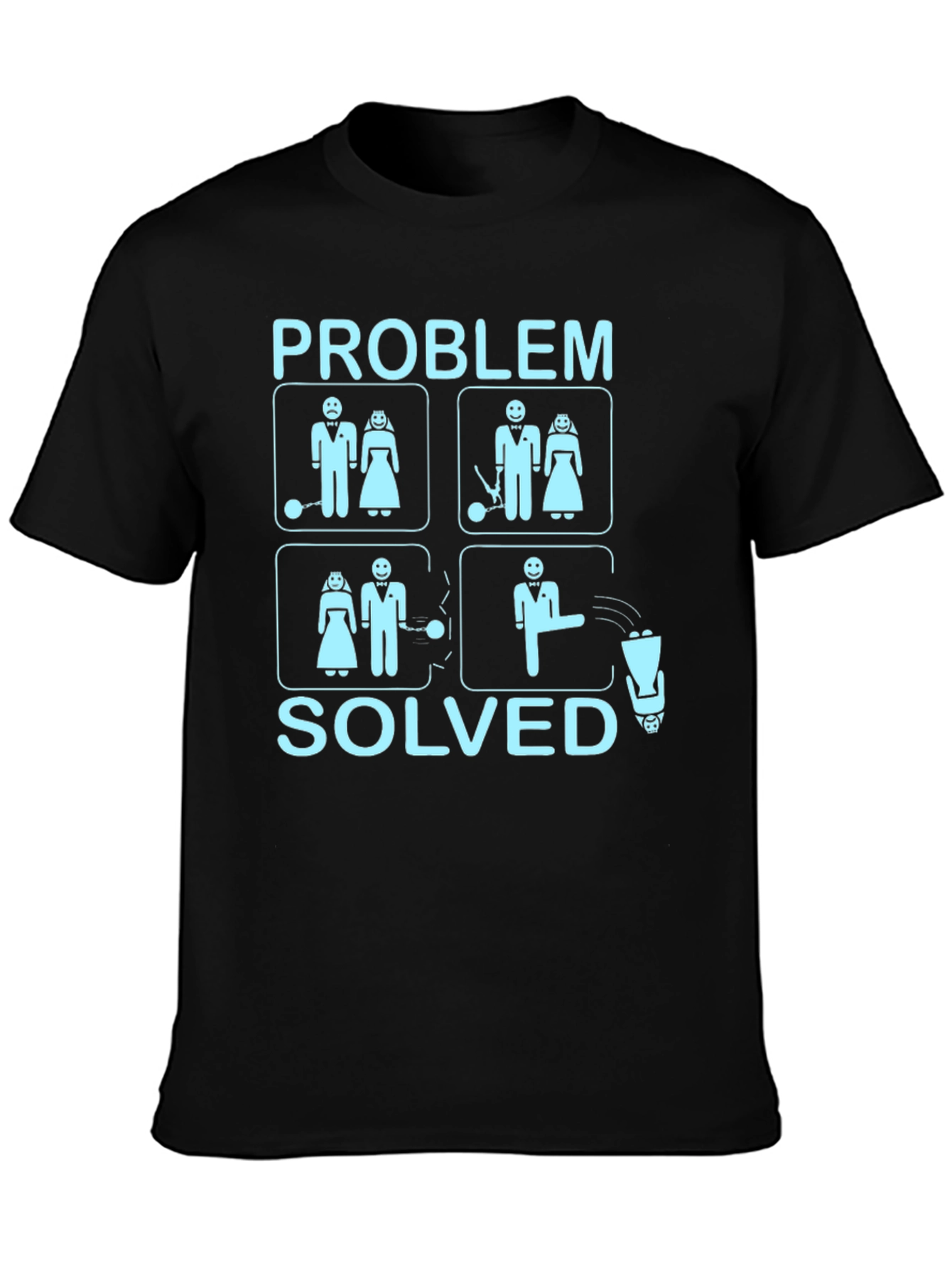 Problem Solved Divorce Funny Graphic T-Shirt