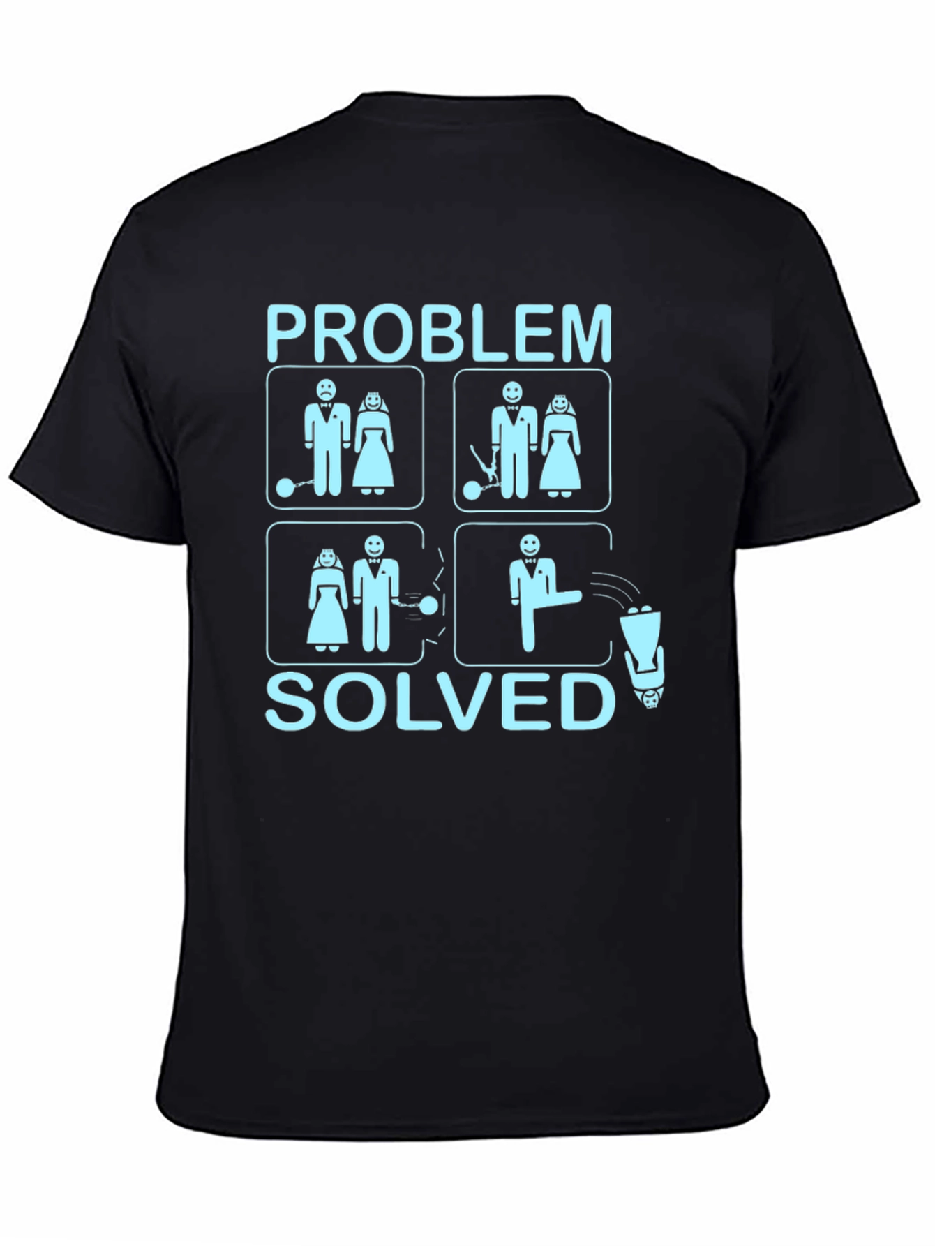 Problem Solved Divorce Funny Graphic T-Shirt