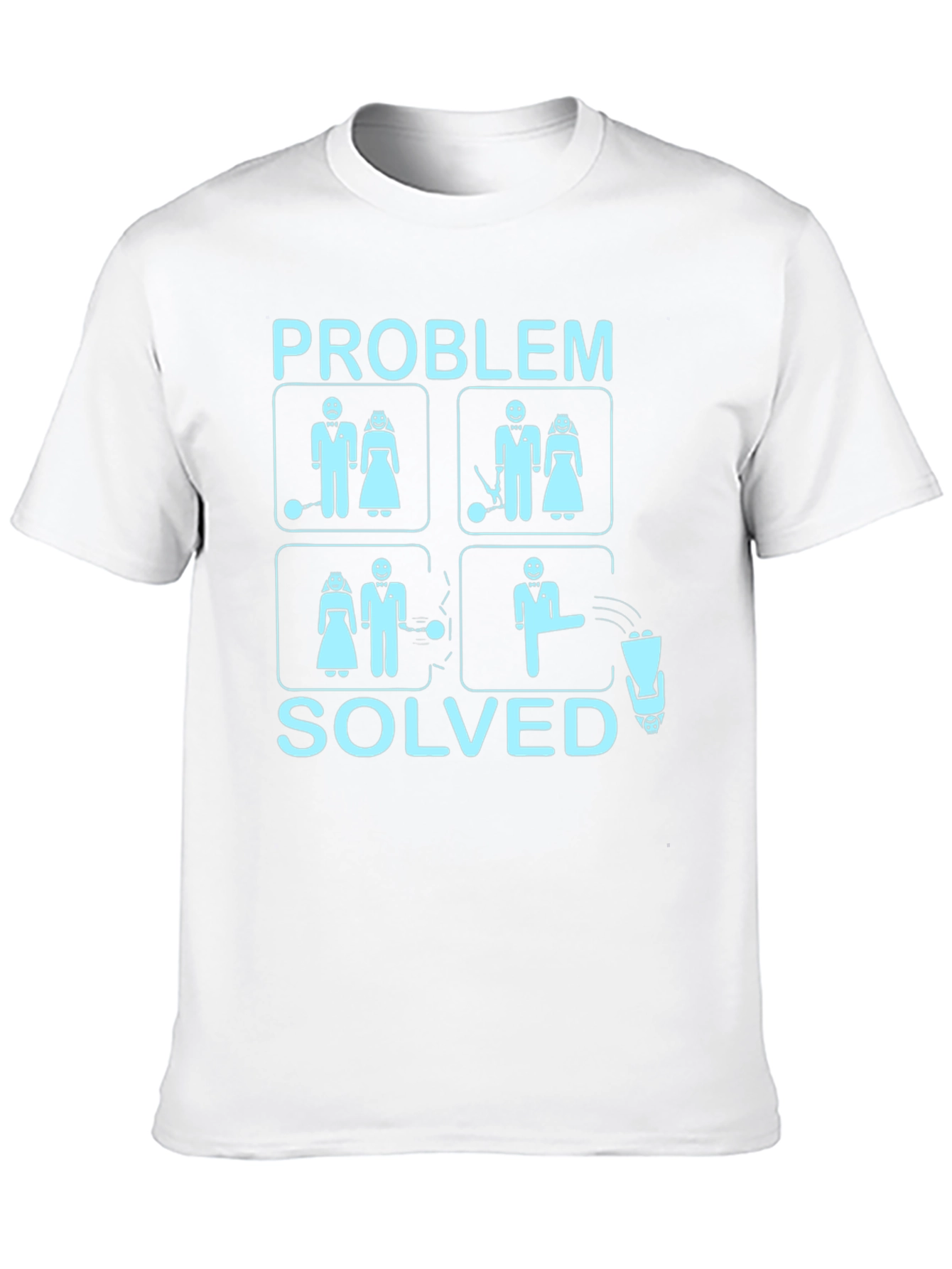 Problem Solved Divorce Funny Graphic T-Shirt